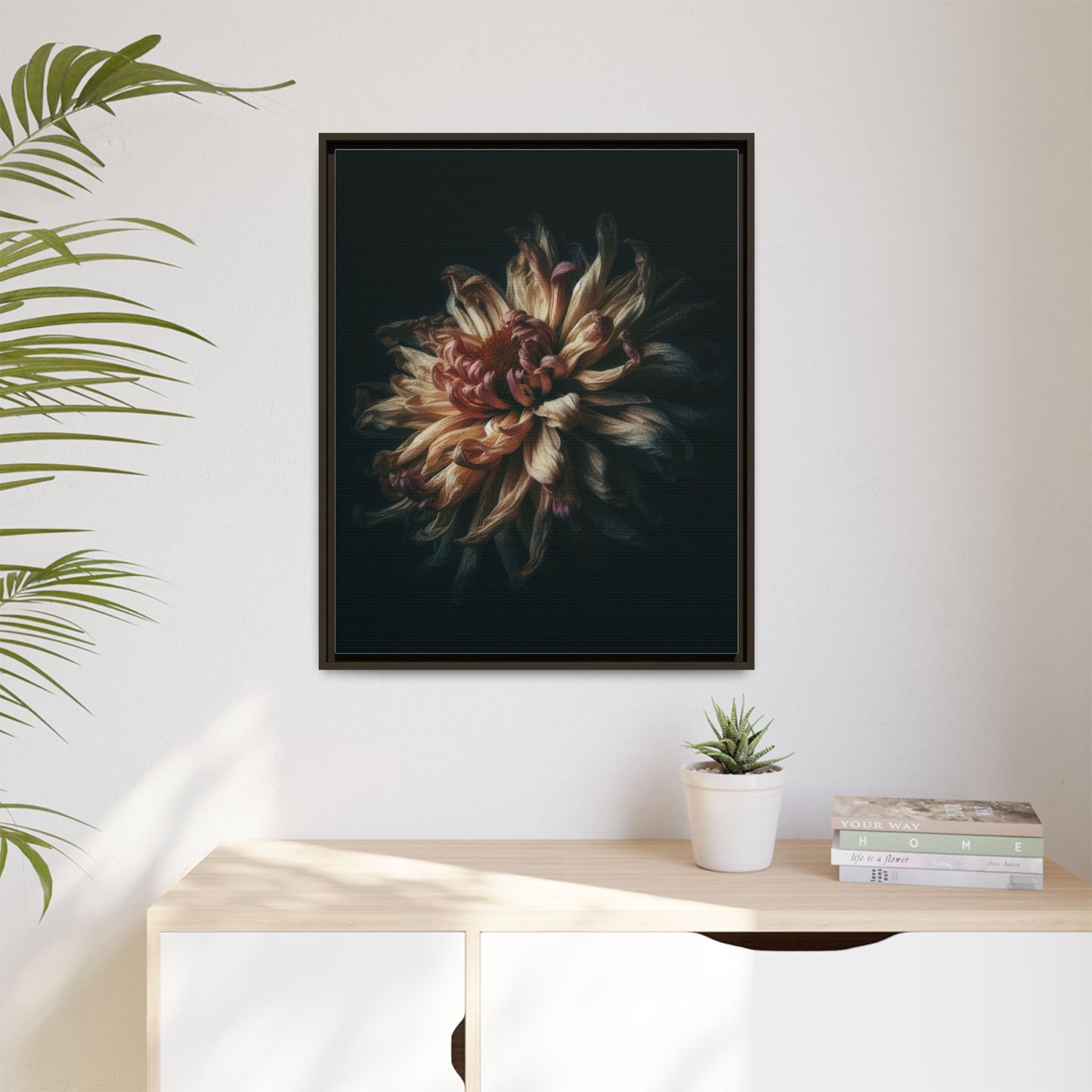 Radiant Bloom - Framed Matte Canvas Print