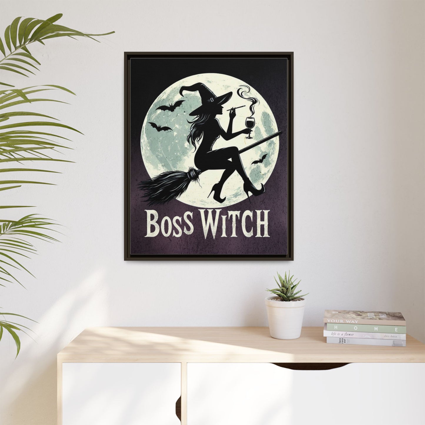 Boss Witch - Framed Matte Canvas Print