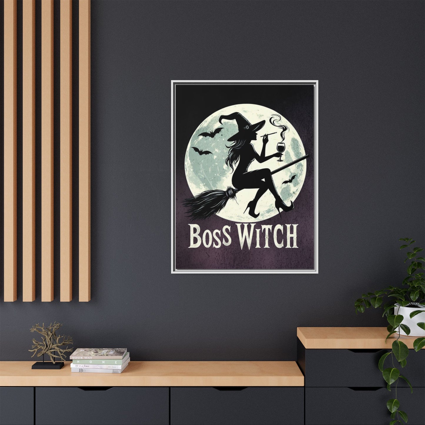 Boss Witch - Framed Matte Canvas Print