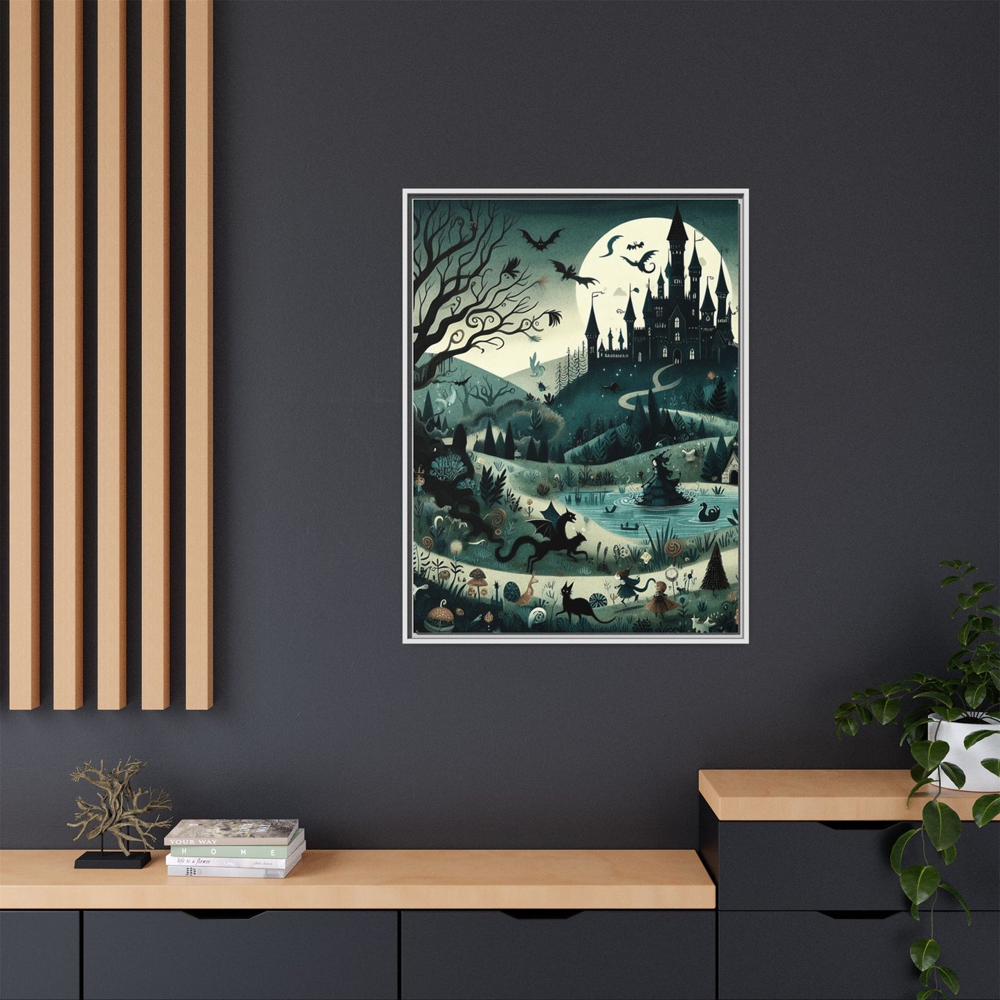 Whimsigoth Fairytale - Framed Matte Canvas Print