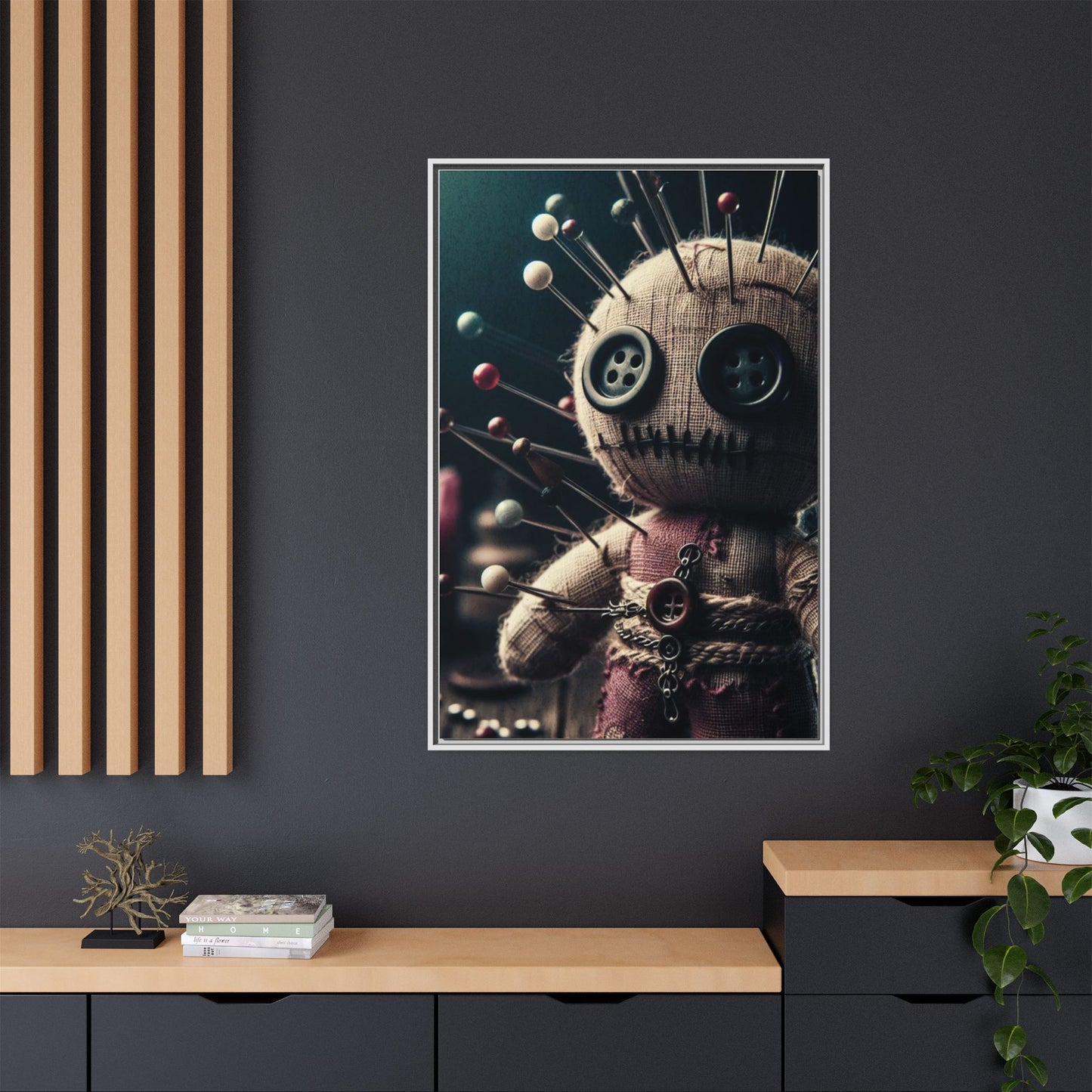 Sinister Charm - Gothic Framed Matte Canvas Print