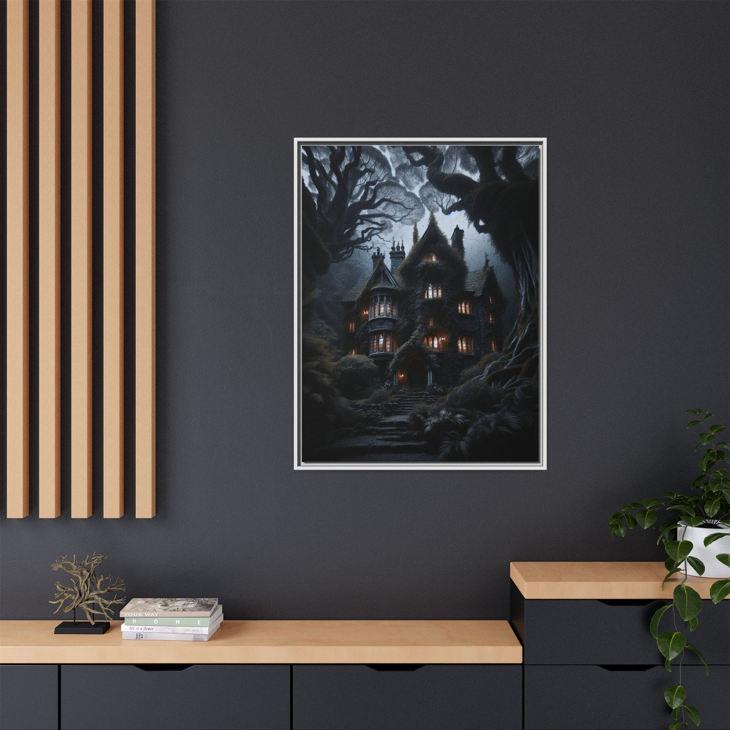 Shadowed Sanctuary - Framed Matte Canvas Print