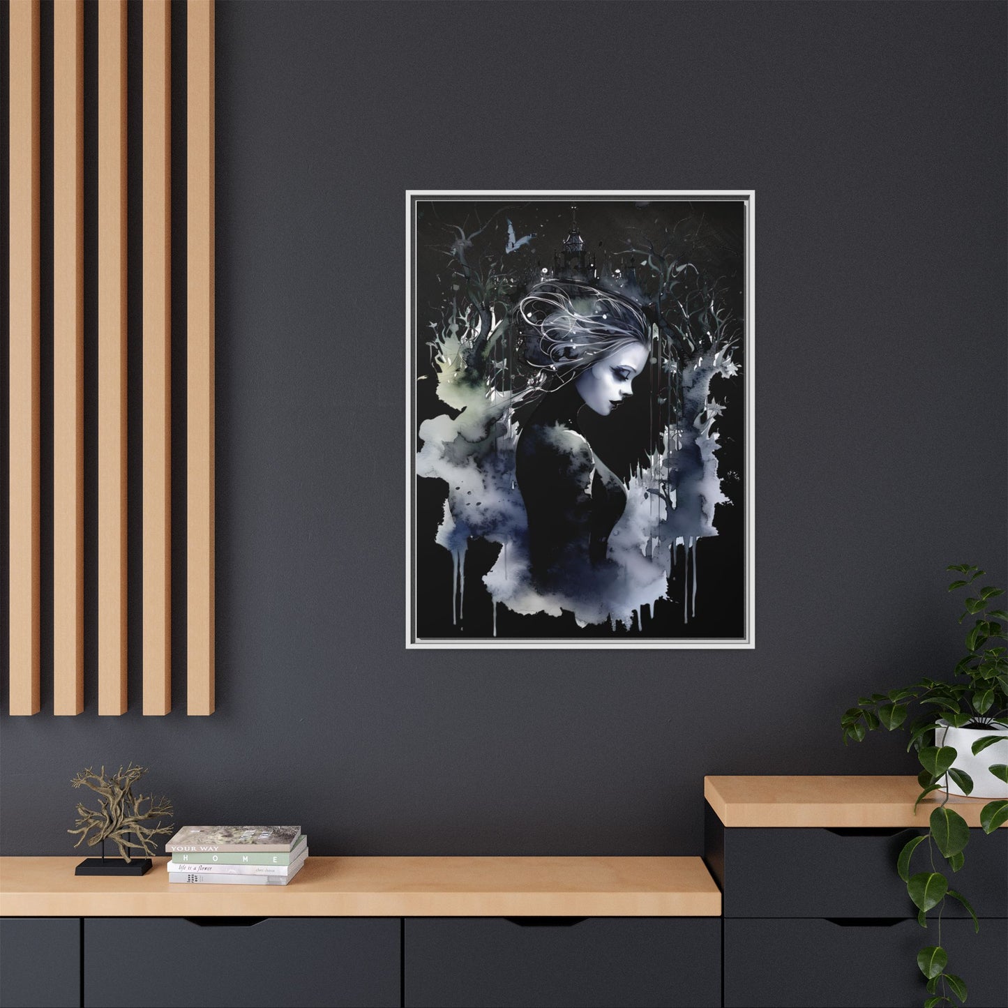 Veil of Shadows - Framed Matte Canvas Print