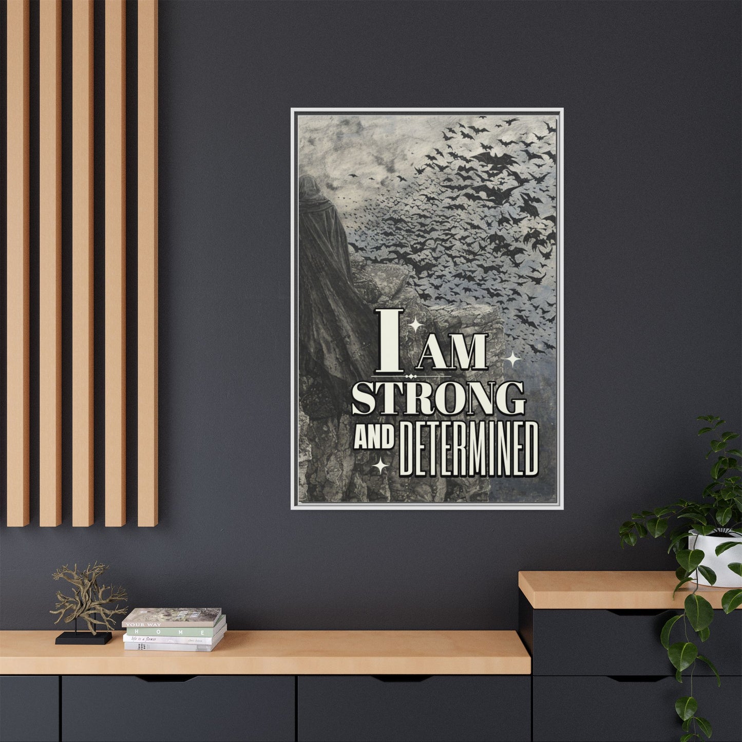 I am Strong - Gothic Framed Matte Canvas Print