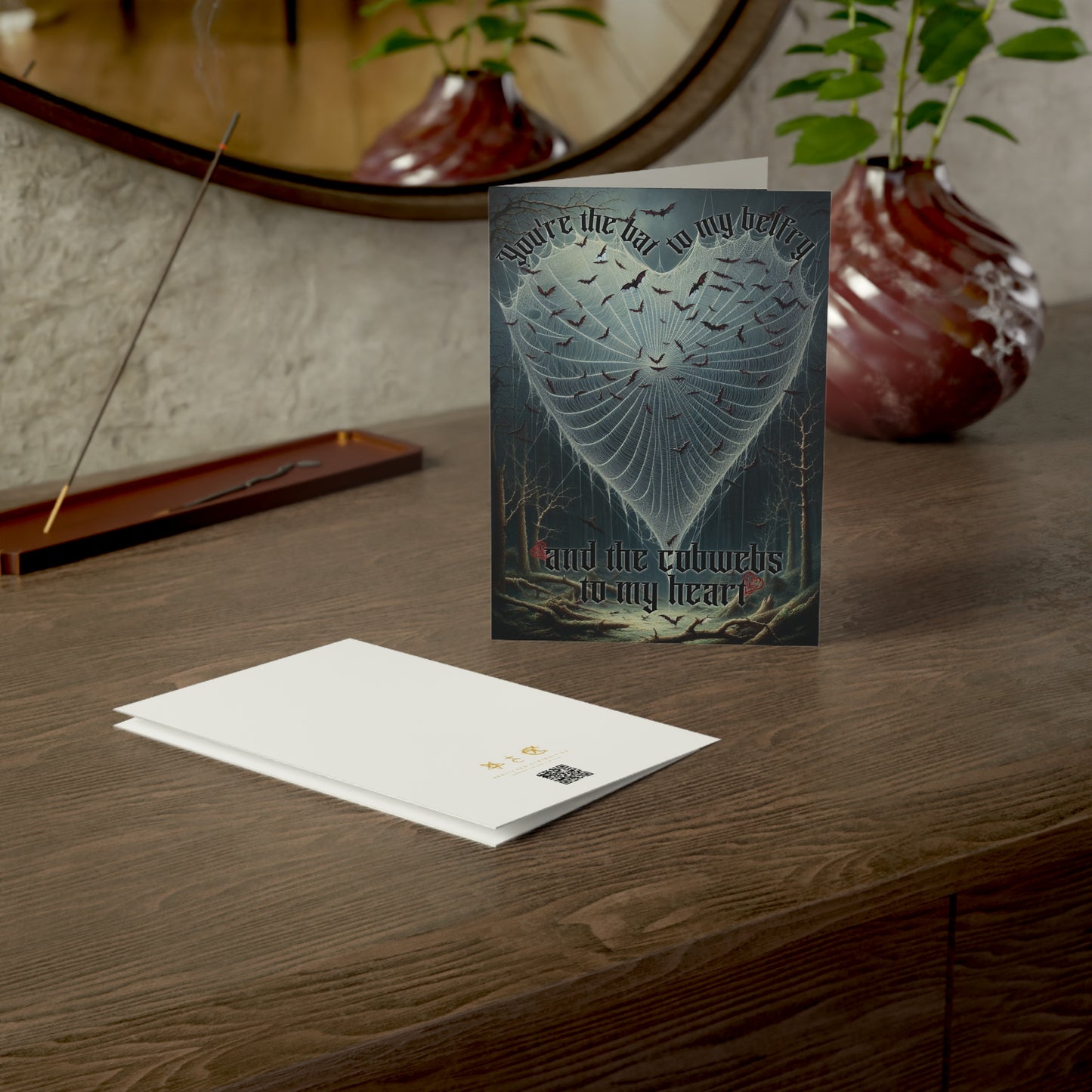 My Cobweb Heart - Alternative Greeting Card for Romantic Goths