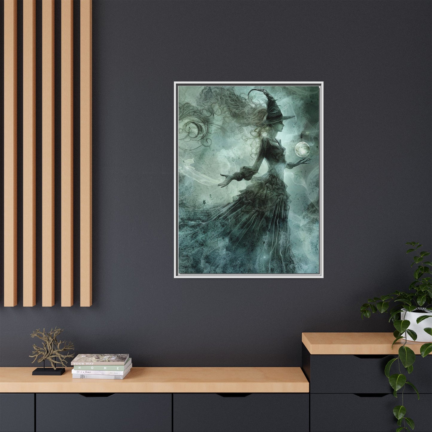 Mistweaver Enchantress - Gothic Framed Matte Canvas Print