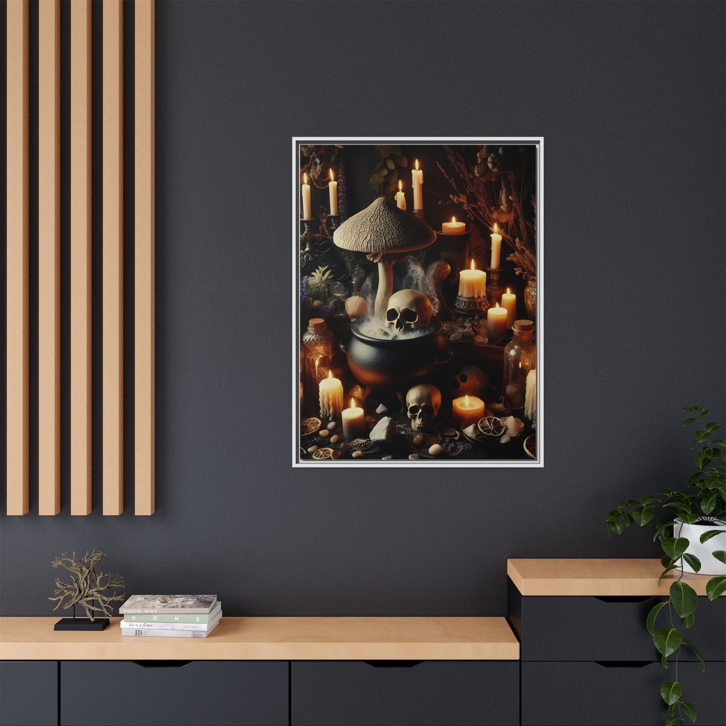 Witches Cauldron - Gothic Framed Matte Canvas Print