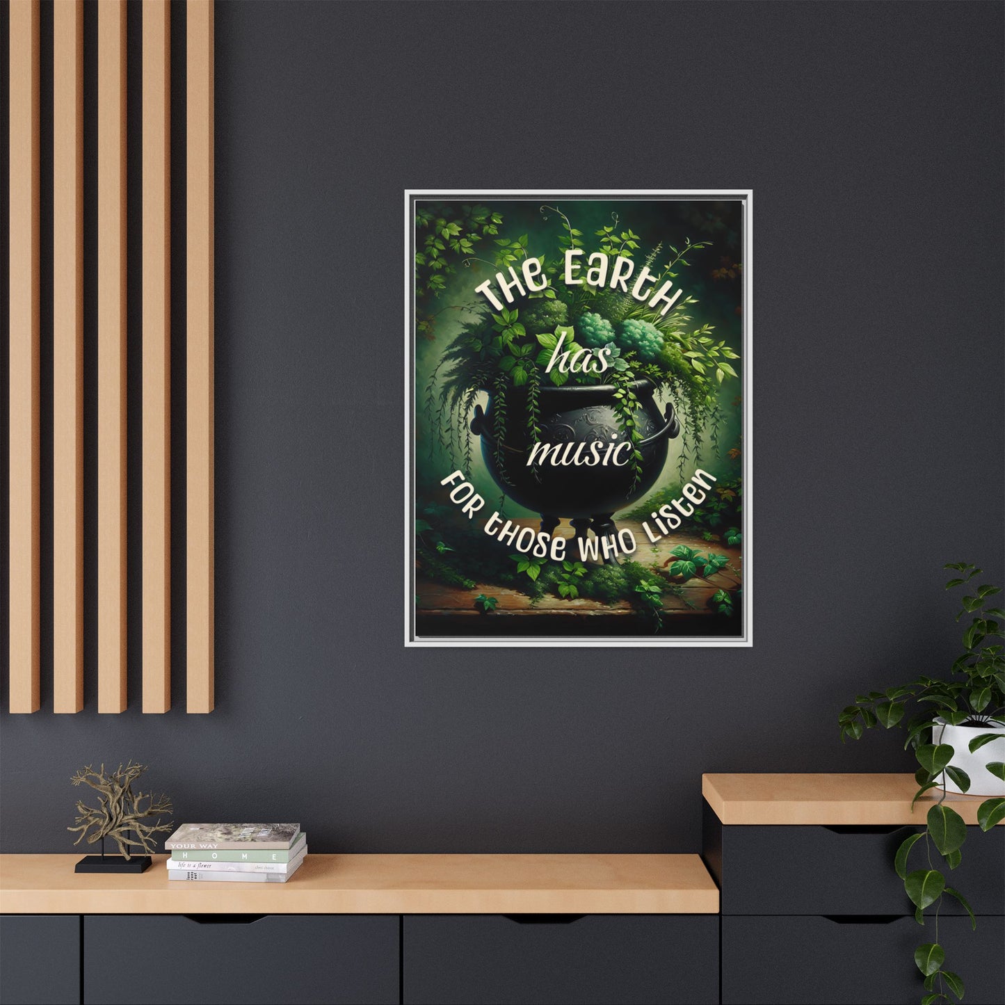 Earth Music - Framed Canvas Wall Art