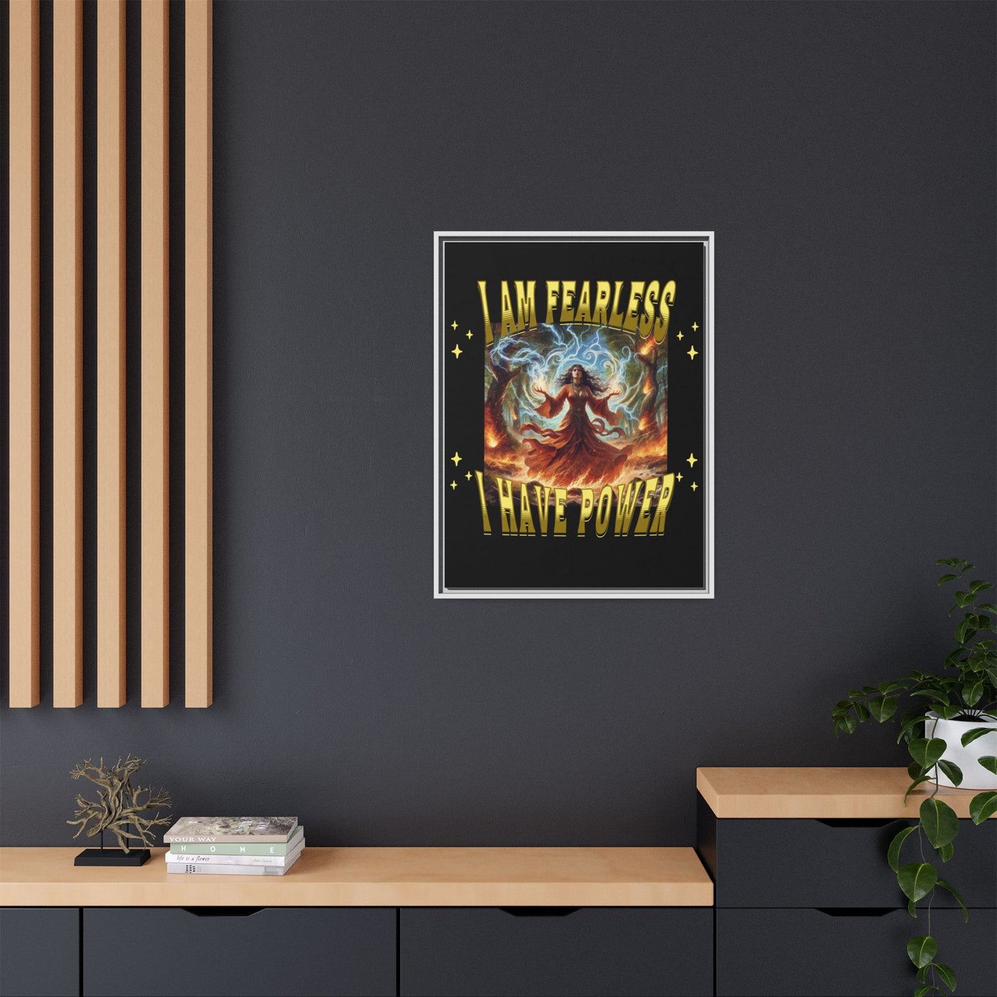 I Am Fearless - Gothic Framed Matte Canvas Print
