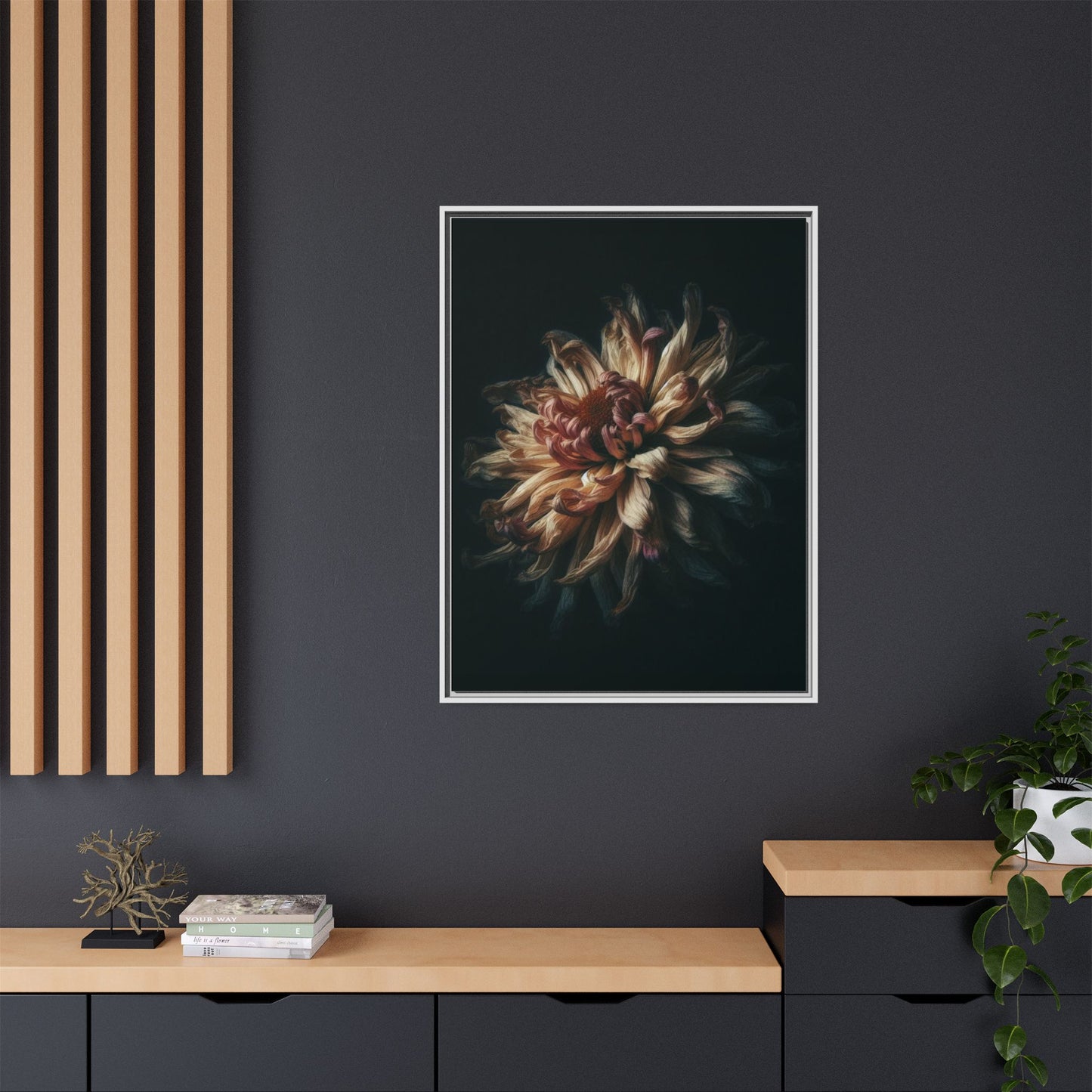 Radiant Bloom - Framed Matte Canvas Print