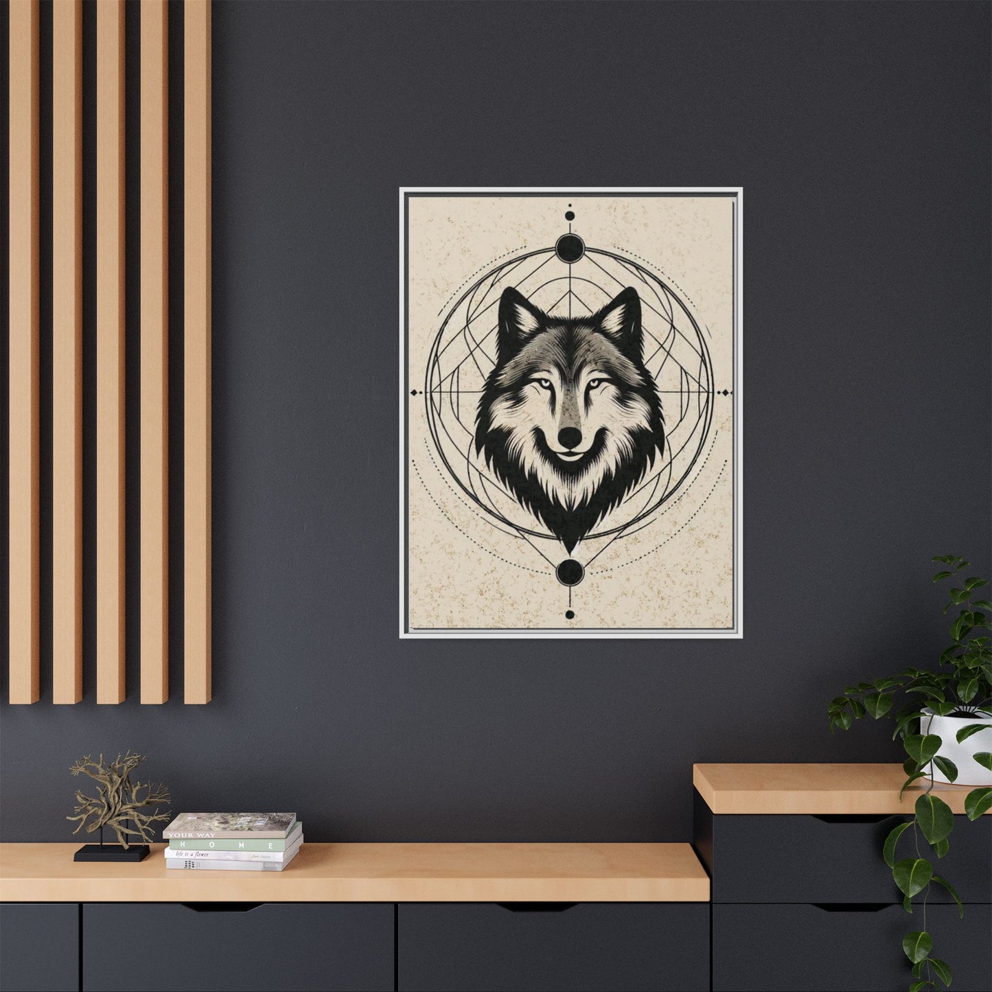 Lunar Majesty - Gothic Framed Matte Canvas Print