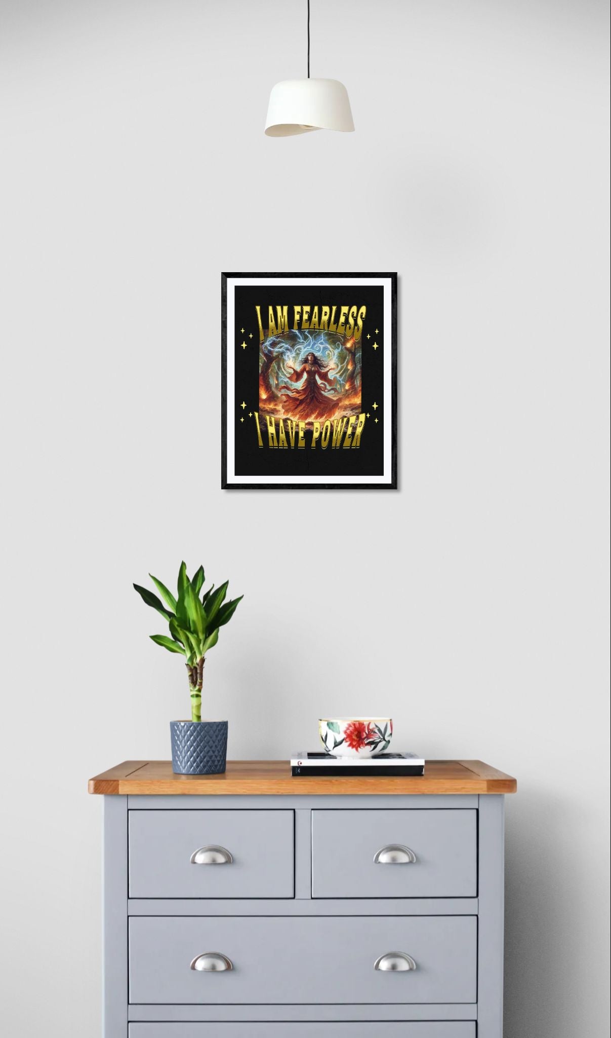 I Am Fearless - Gothic Framed Matte Canvas Print