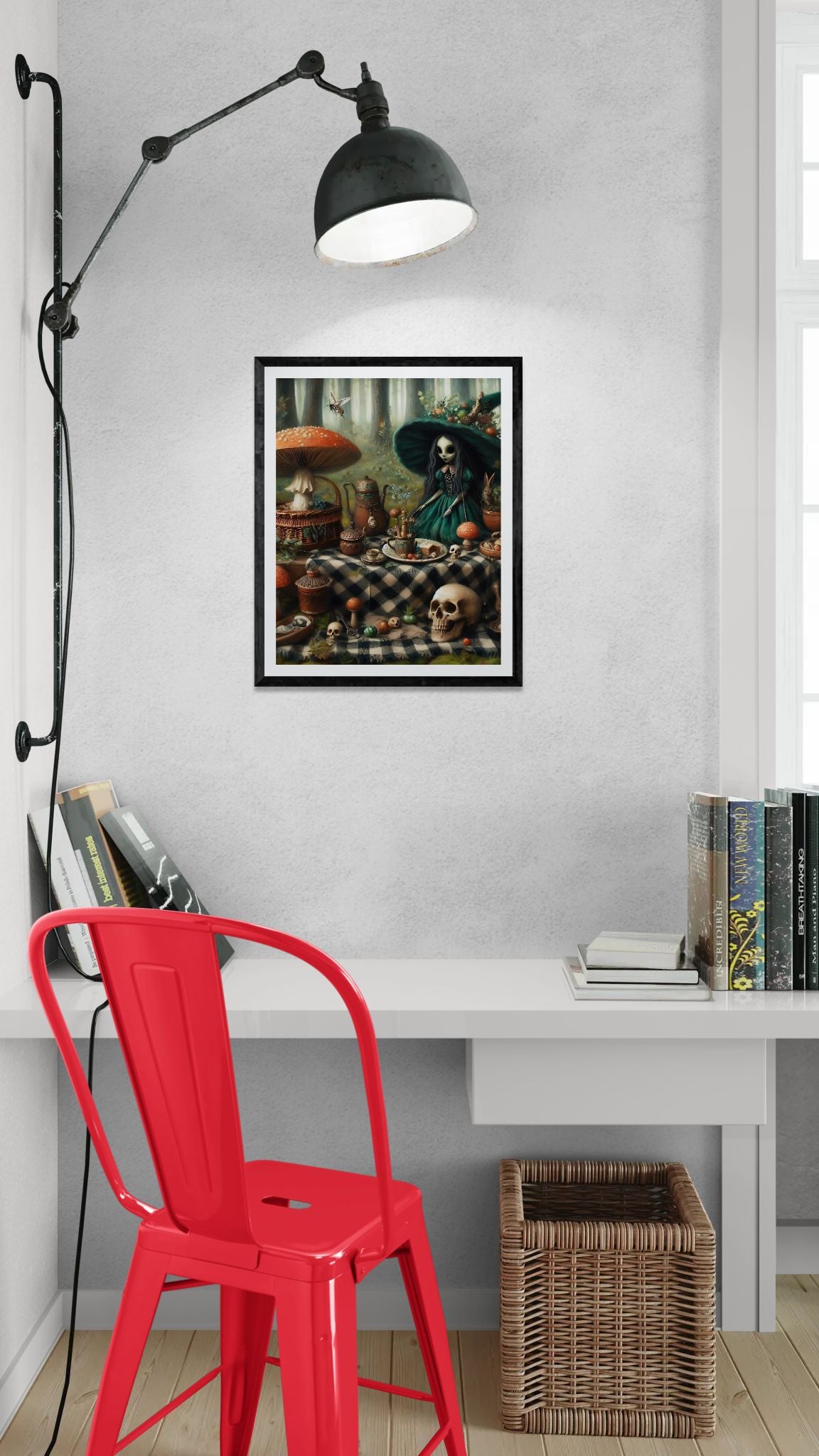 Forest Tea Party - Framed Matte Canvas Print