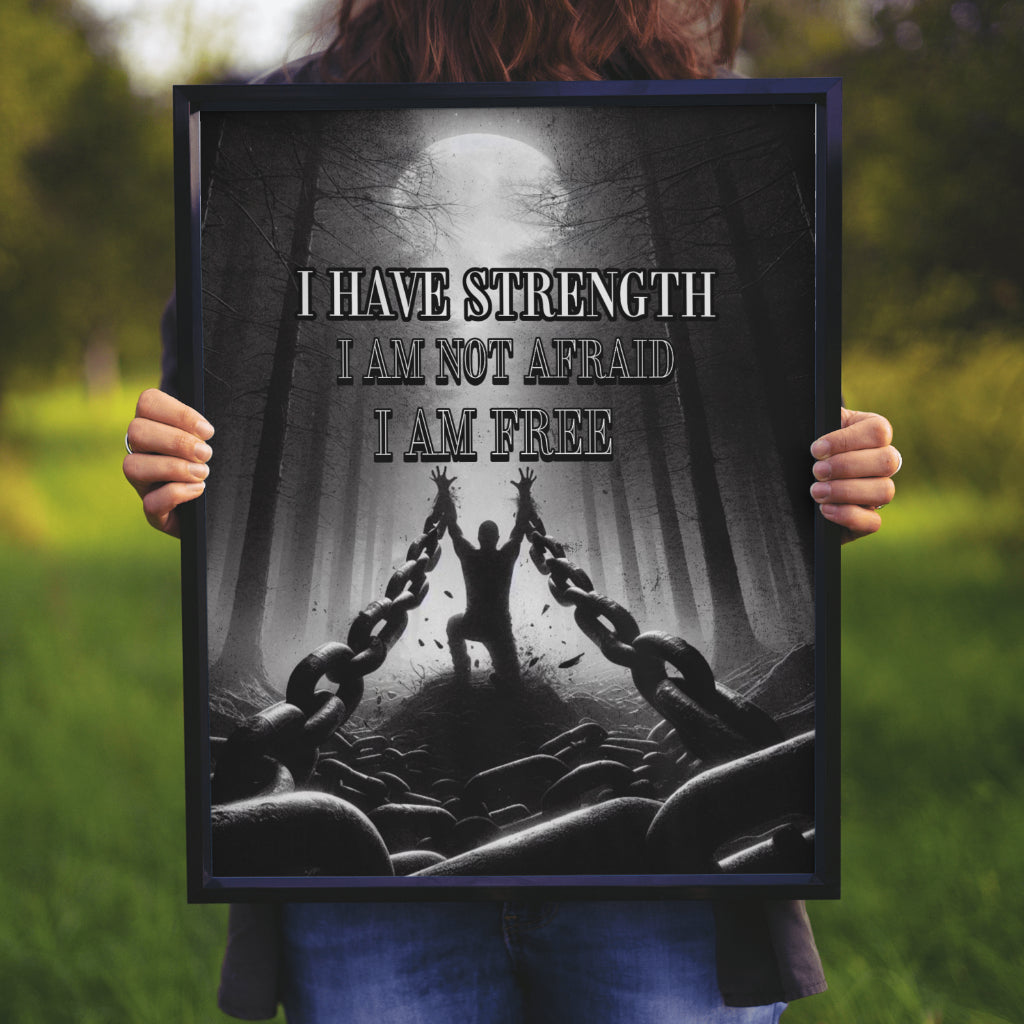 I Am Free - Positive Affirmation Framed Matte Canvas Print