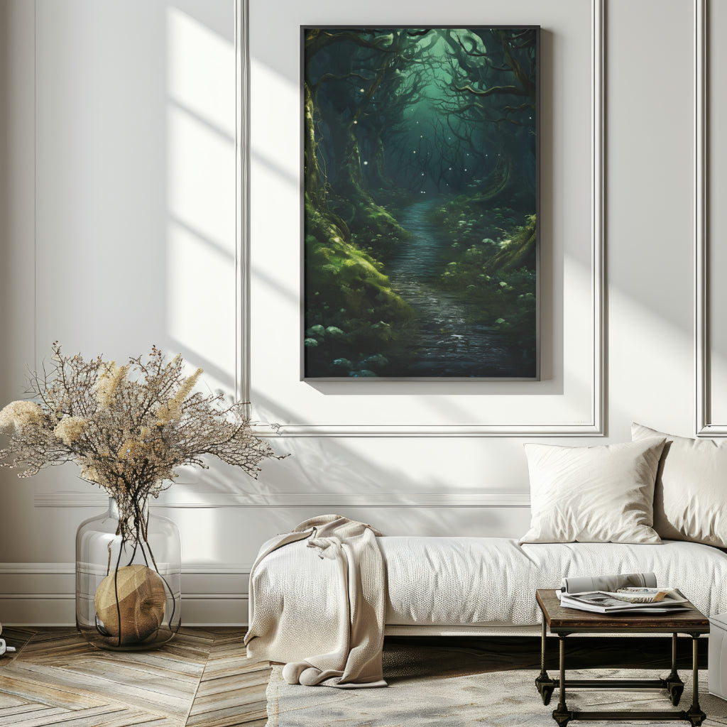 Forest Walk - Gothic Framed Matte Canvas Print