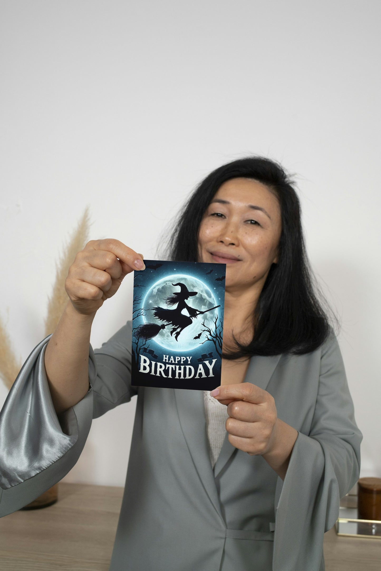 Witch Shadow Gothic Greeting Card - An Alternative Unique Happy Birthday Wishes Card, Perfect for the Special Goth in your Life