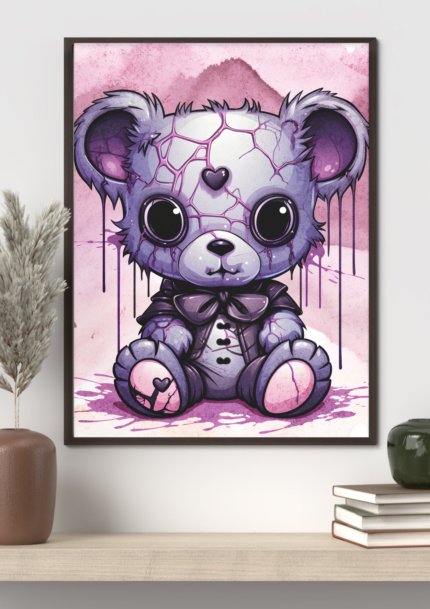 Veiled Innocence Teddy - Framed Matte Canvas Print