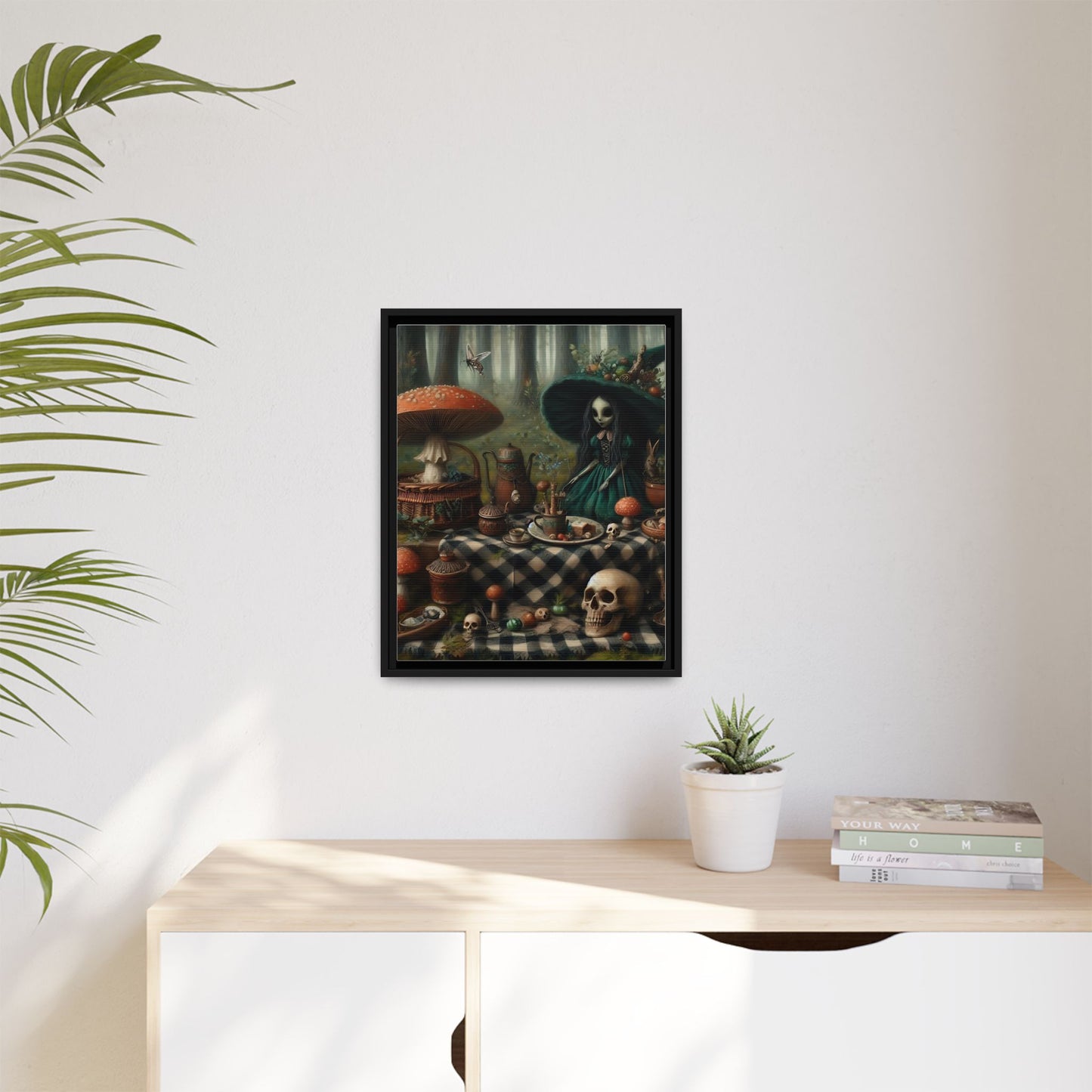 Forest Tea Party - Framed Matte Canvas Print