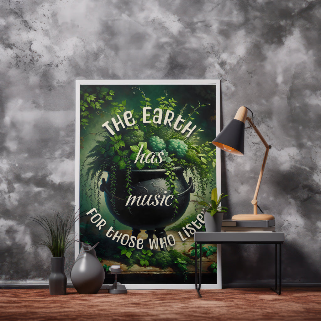 Earth Music - Framed Canvas Wall Art