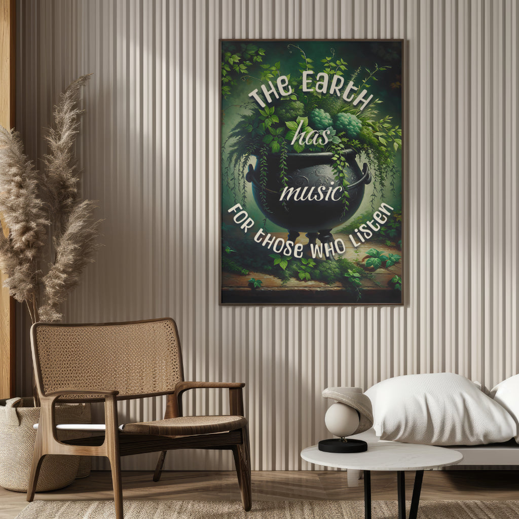 Earth Music - Framed Canvas Wall Art