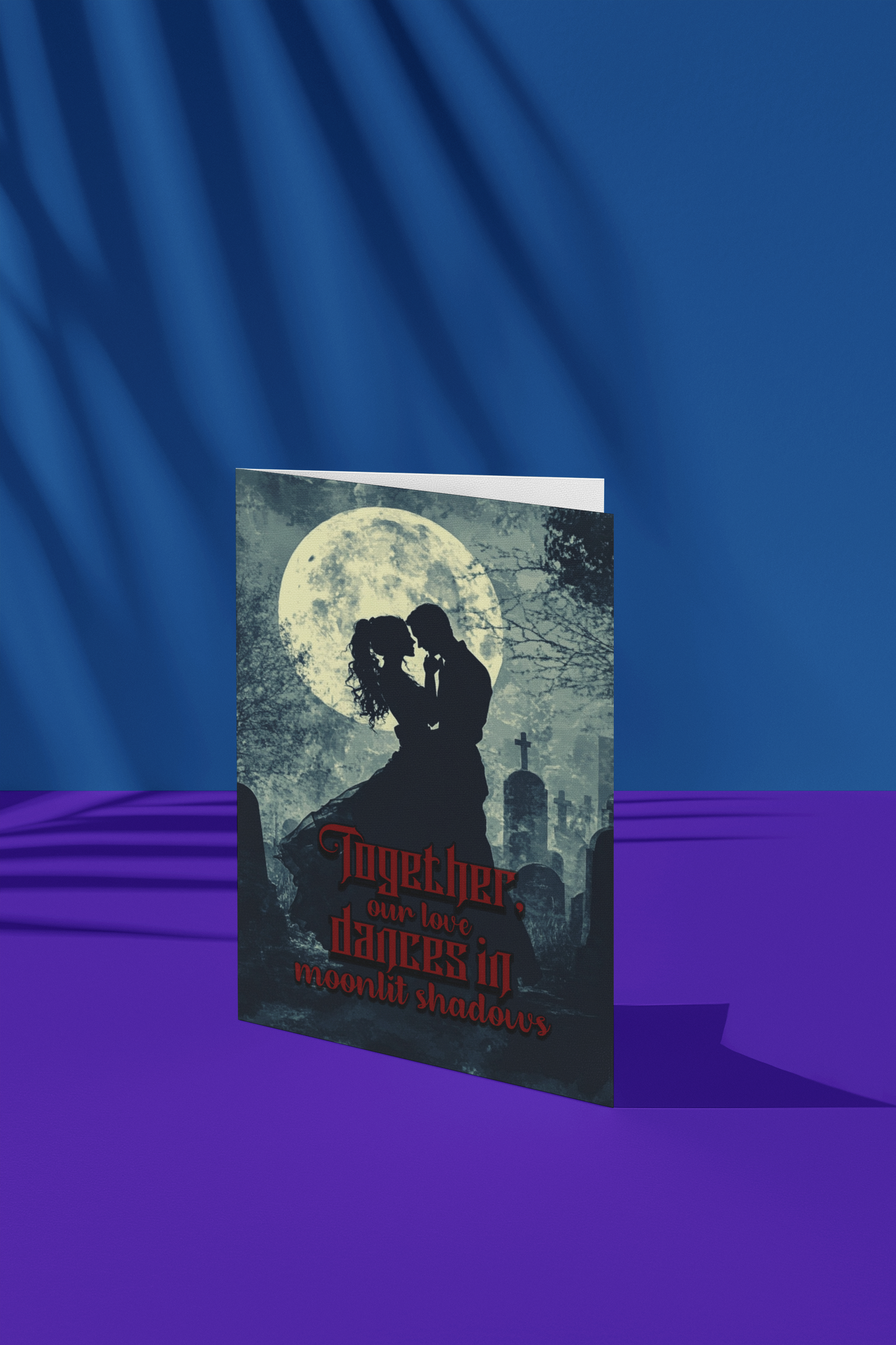 Moonlit Shadows - Alternative Greeting Card for Romantic Goths