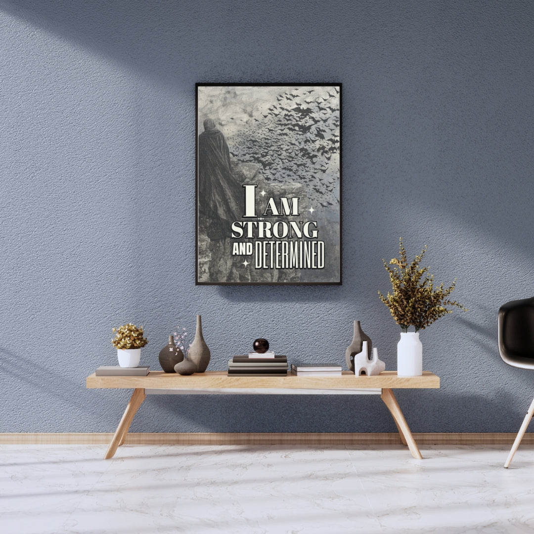 I am Strong - Gothic Framed Matte Canvas Print