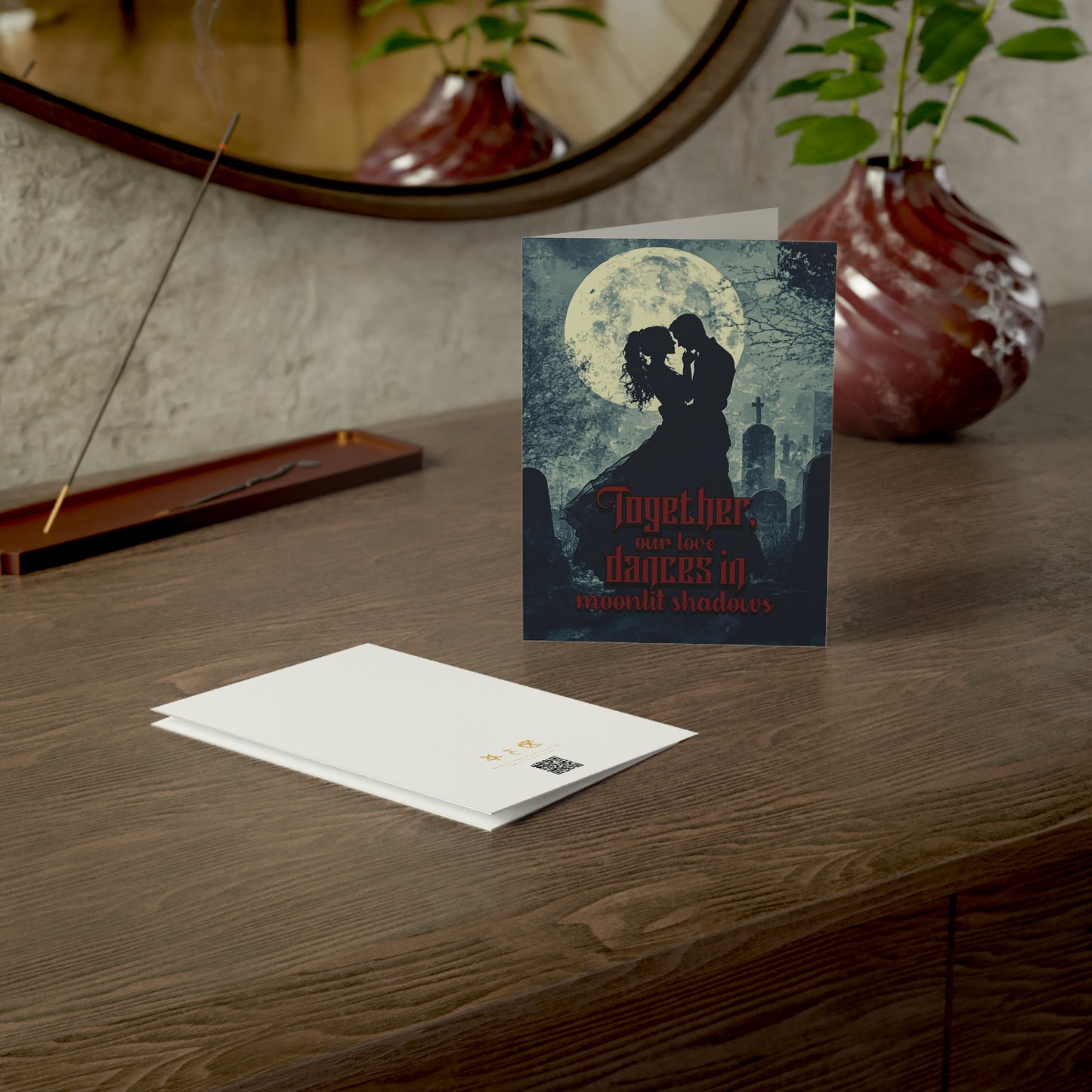 Moonlit Shadows - Alternative Greeting Card for Romantic Goths