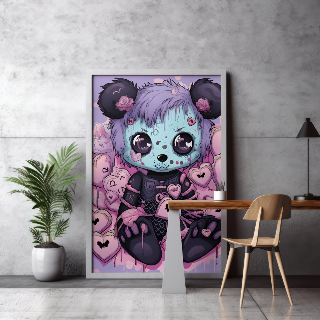 Heartstrings Teddy - Framed Matte Canvas Print