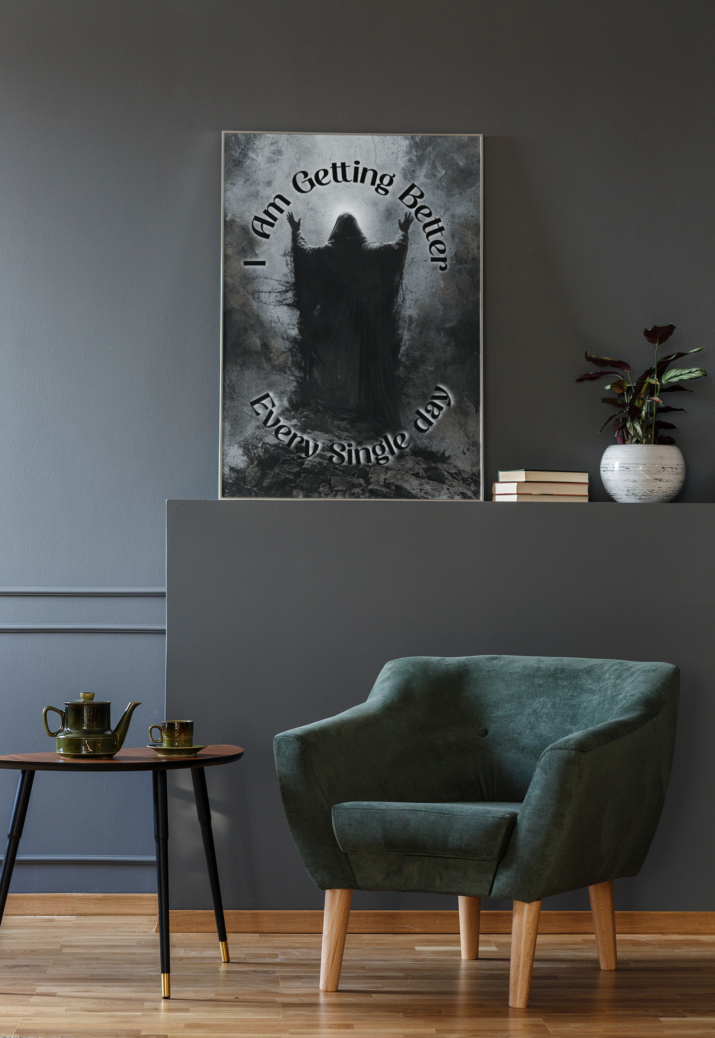 I Am Getting Better - Gothic Framed Matte Canvas Print