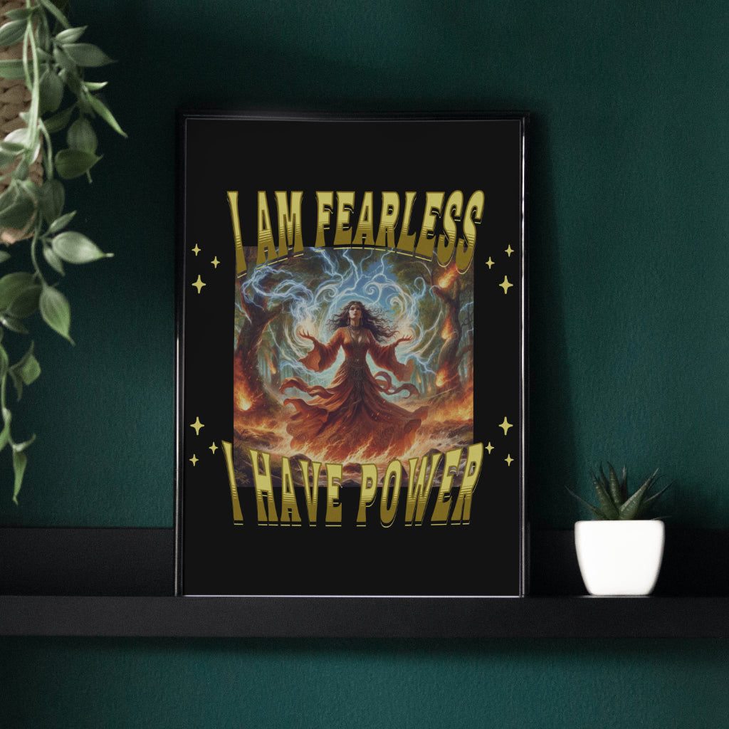I Am Fearless - Gothic Framed Matte Canvas Print
