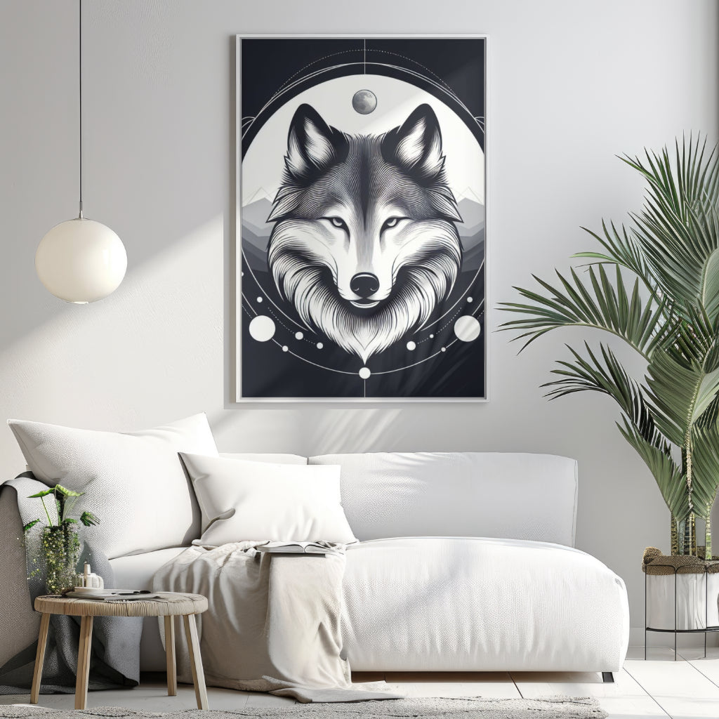 Lunar Sentinel - Framed Matte Canvas Print