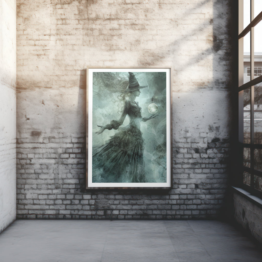 Mistweaver Enchantress - Gothic Framed Matte Canvas Print