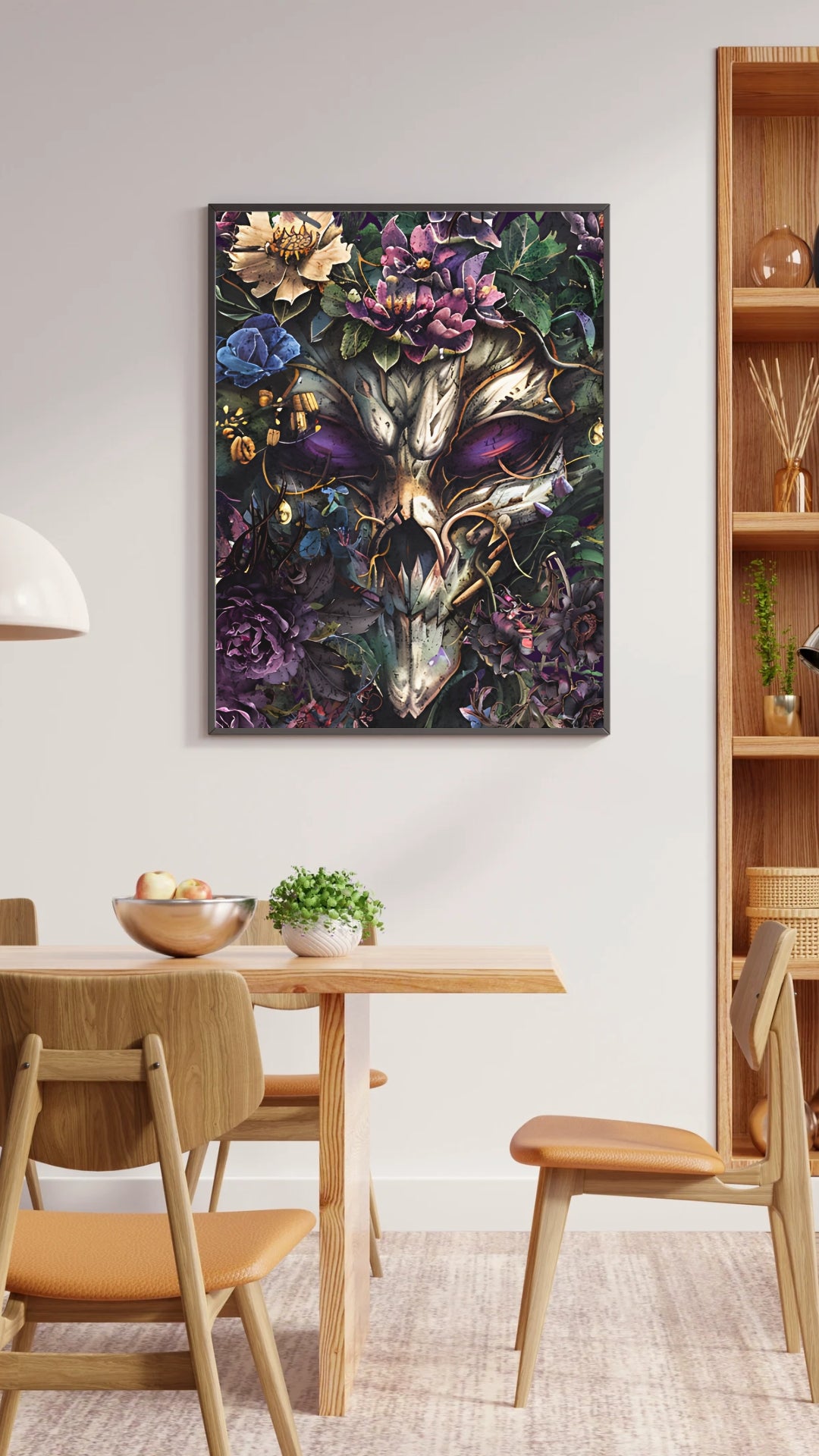 Nature's Haunting Elegance - Gothic Framed Matte Canvas Print