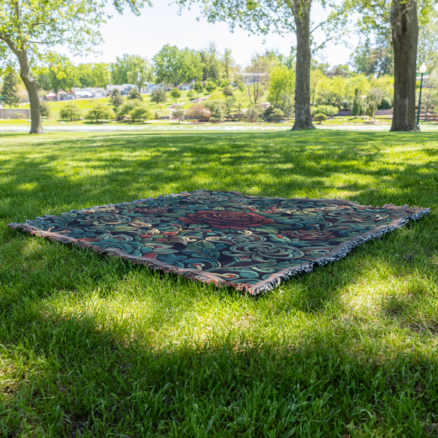 Nocturne Veil - Woven Throw Blanket