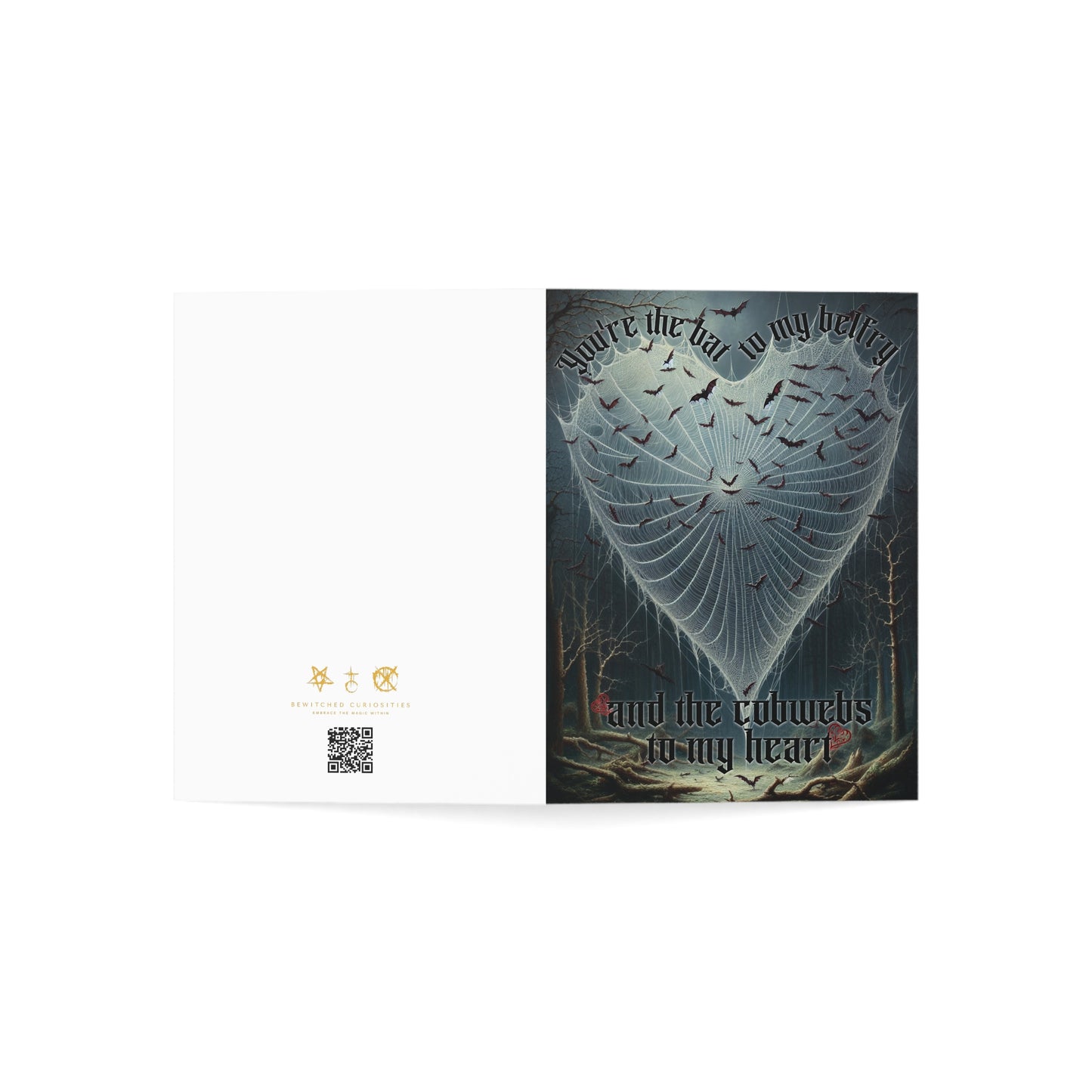 My Cobweb Heart - Alternative Greeting Card for Romantic Goths