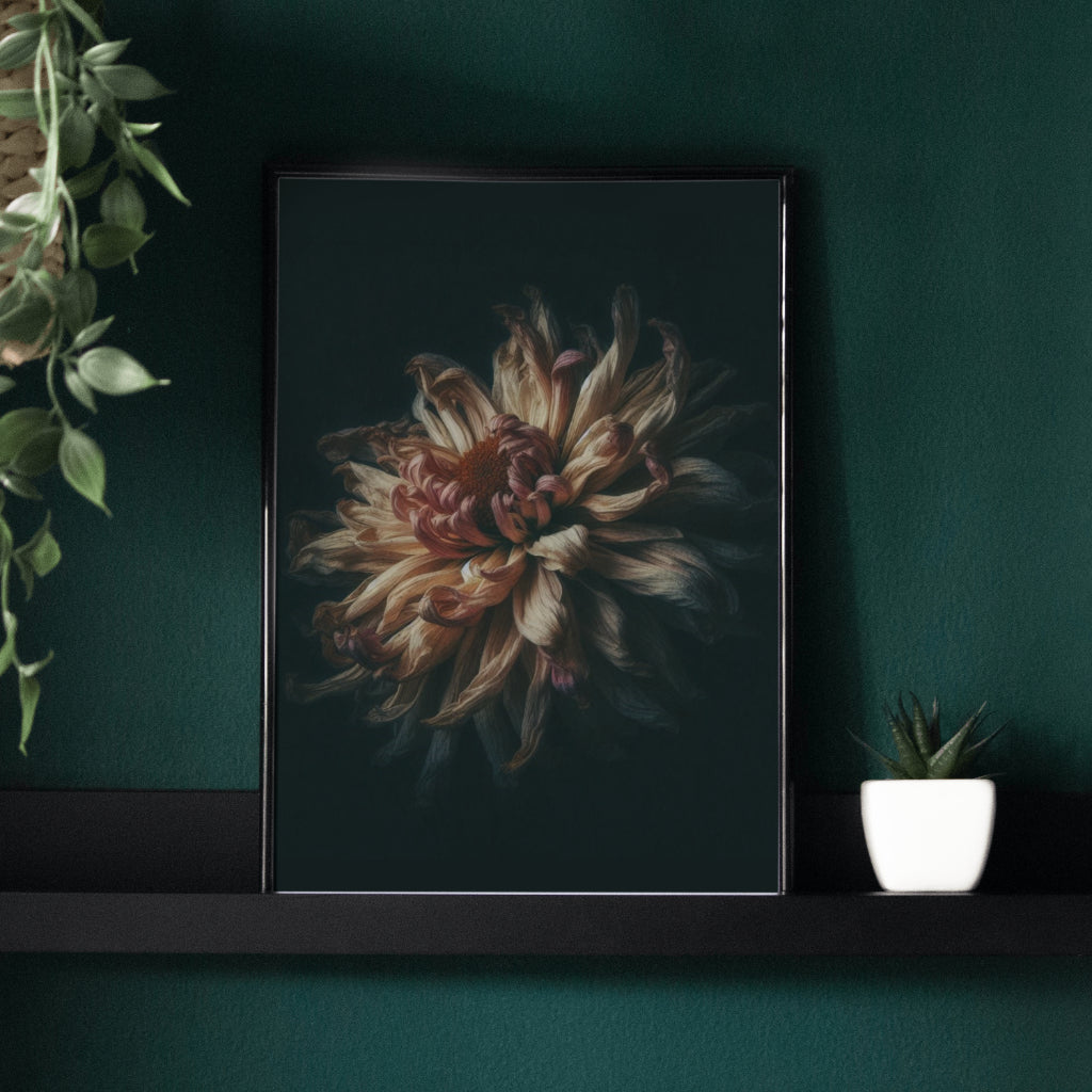 Radiant Bloom - Framed Matte Canvas Print