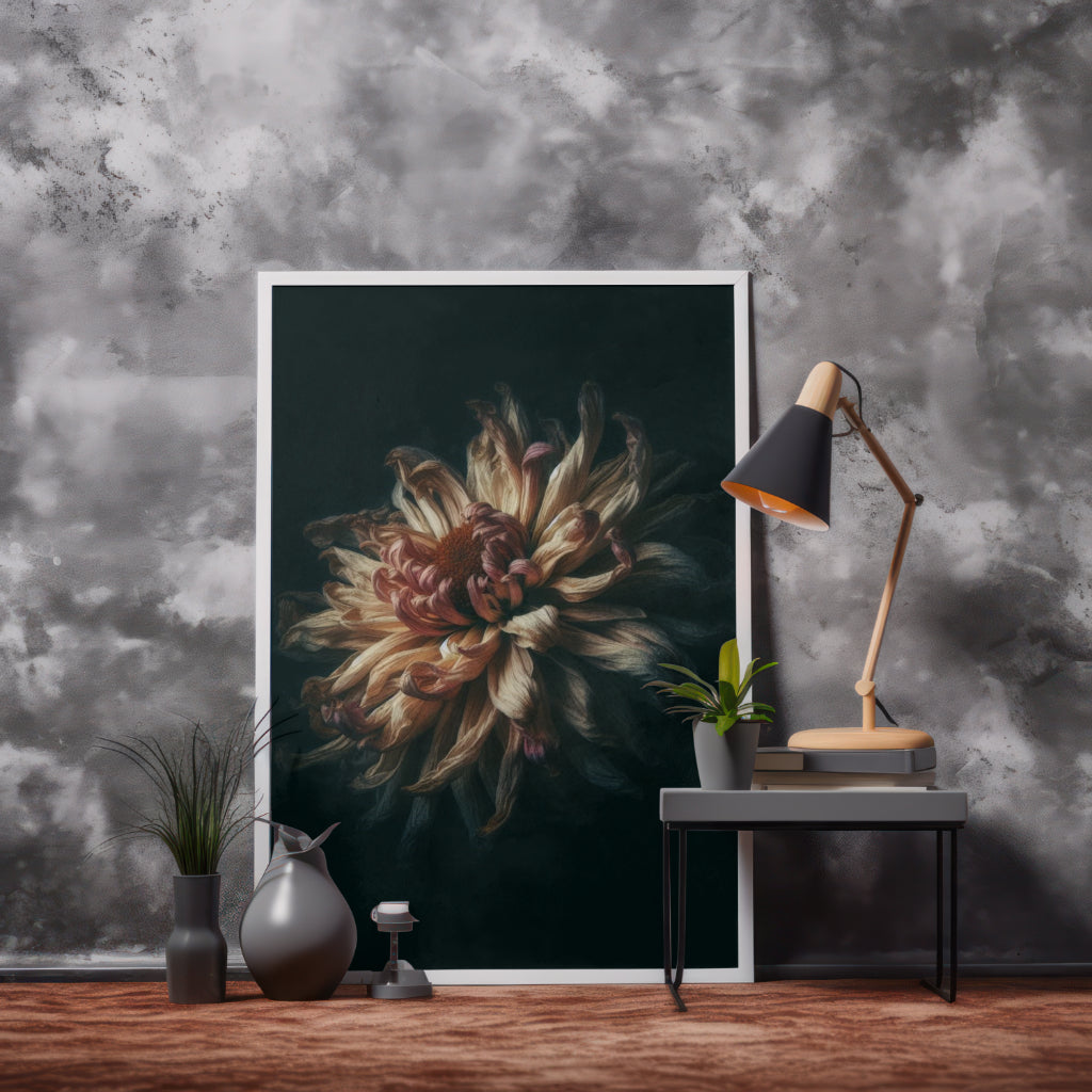 Radiant Bloom - Framed Matte Canvas Print
