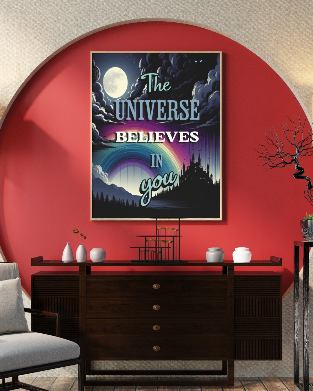 The Universe - Positive Affirmation Framed Matte Canvas Print