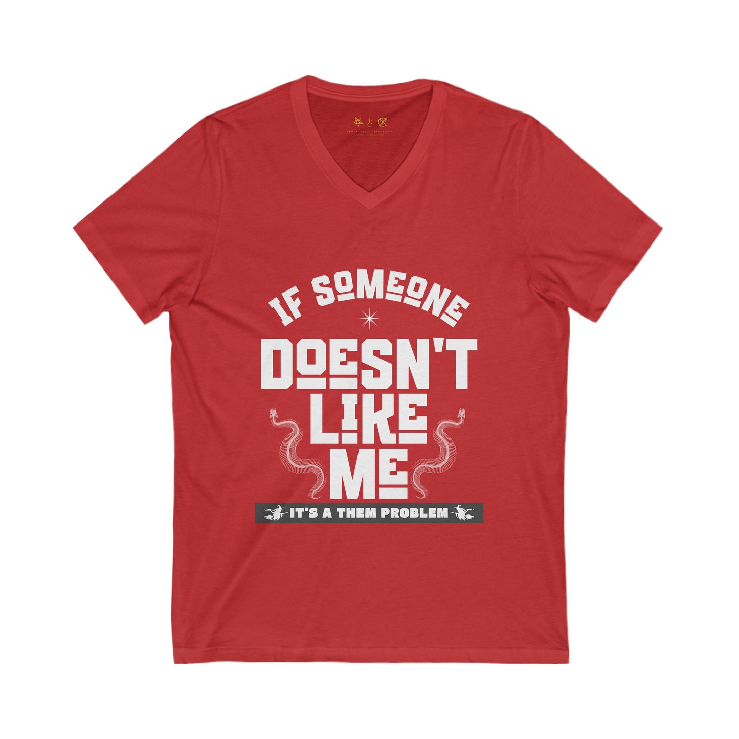 A Them Problem - Unisex Jersey Short Sleeve V-Neck Tee