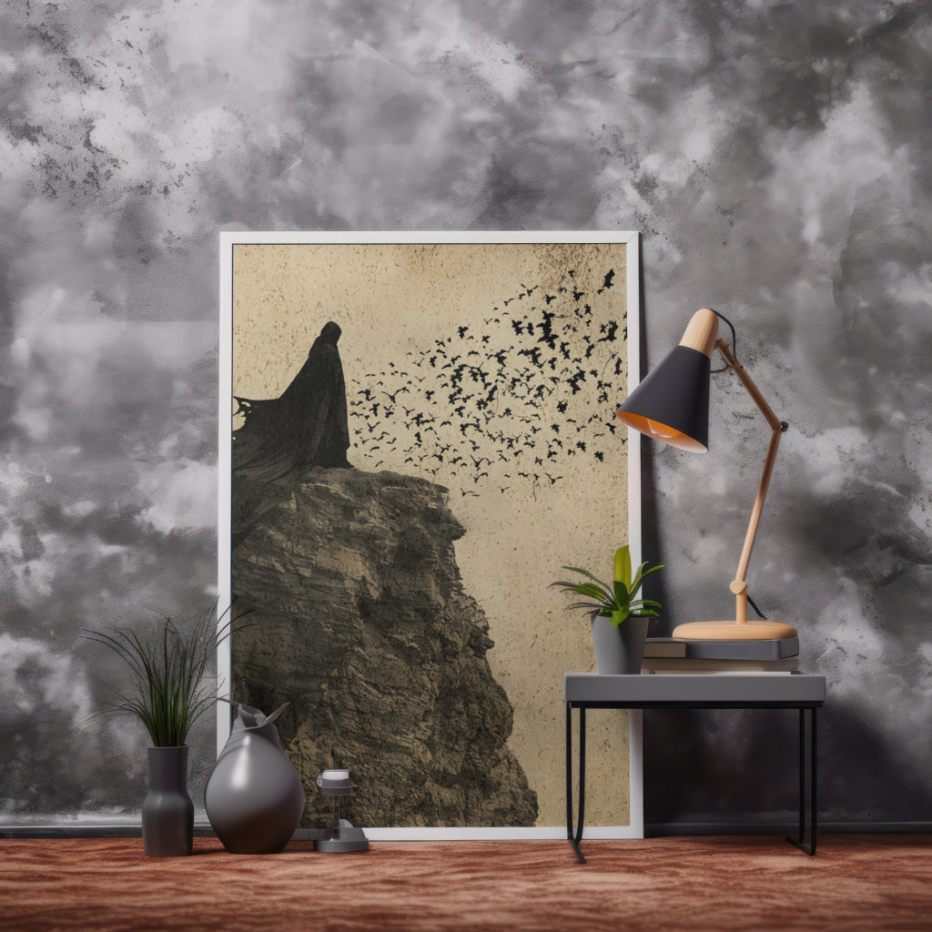 Release the Bats - Gothic Framed Matte Canvas Print