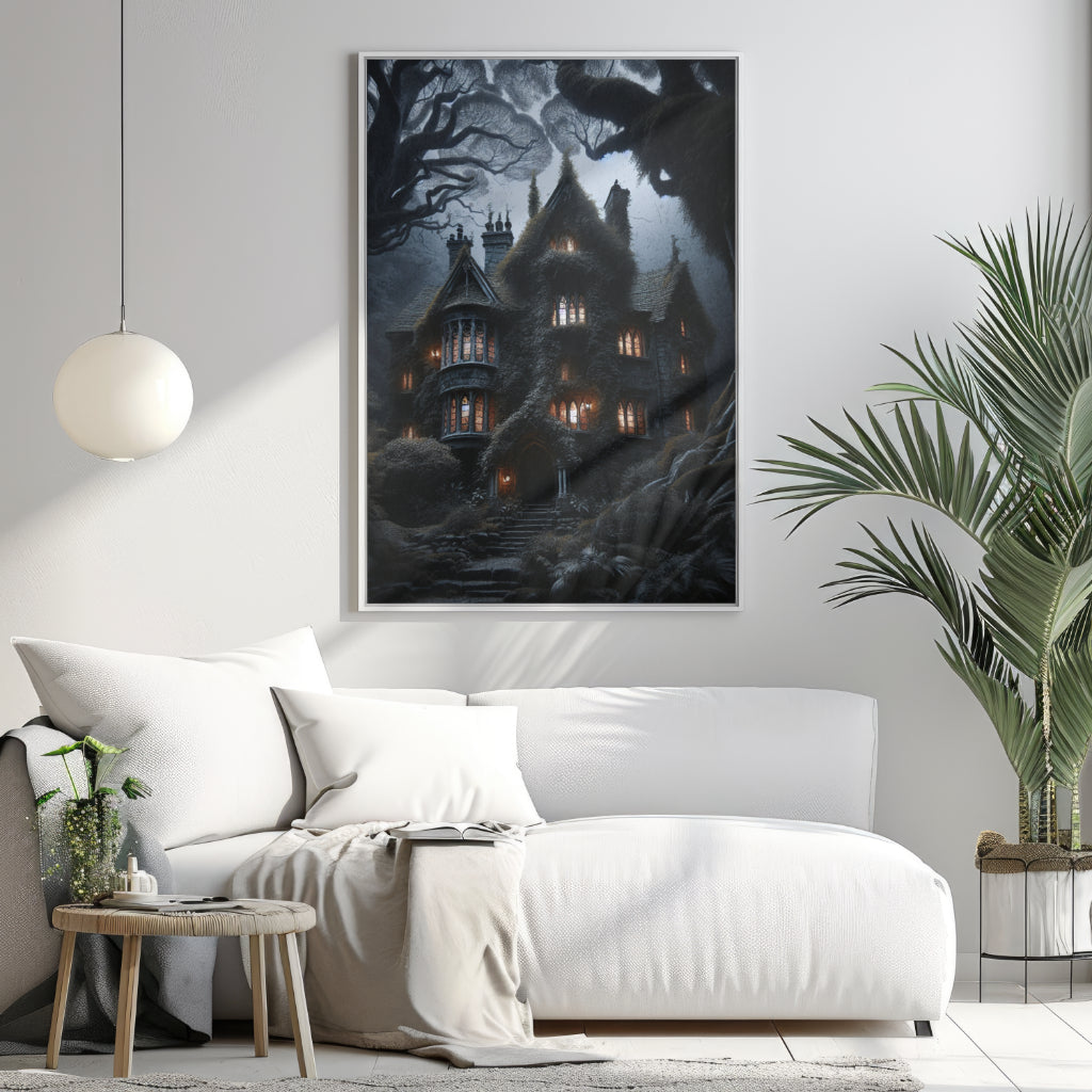 Shadowed Sanctuary - Framed Matte Canvas Print