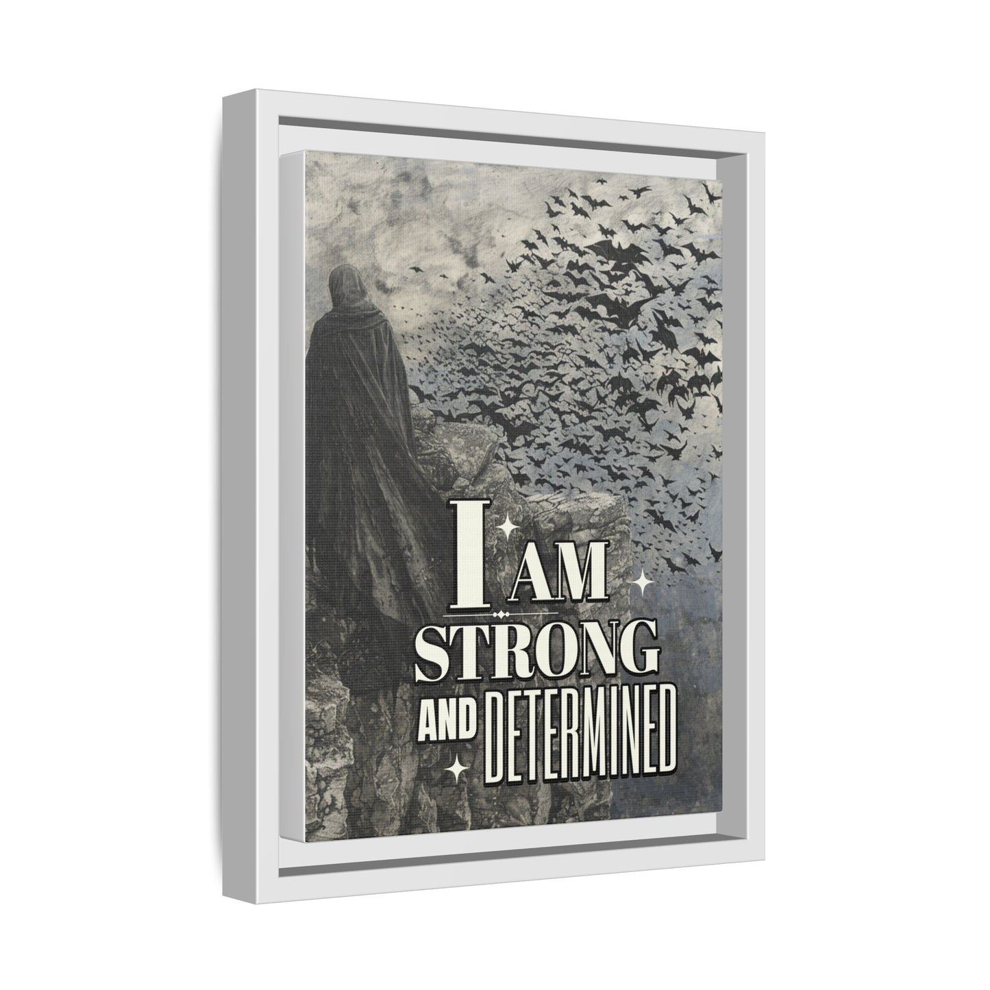 I am Strong - Gothic Framed Matte Canvas Print