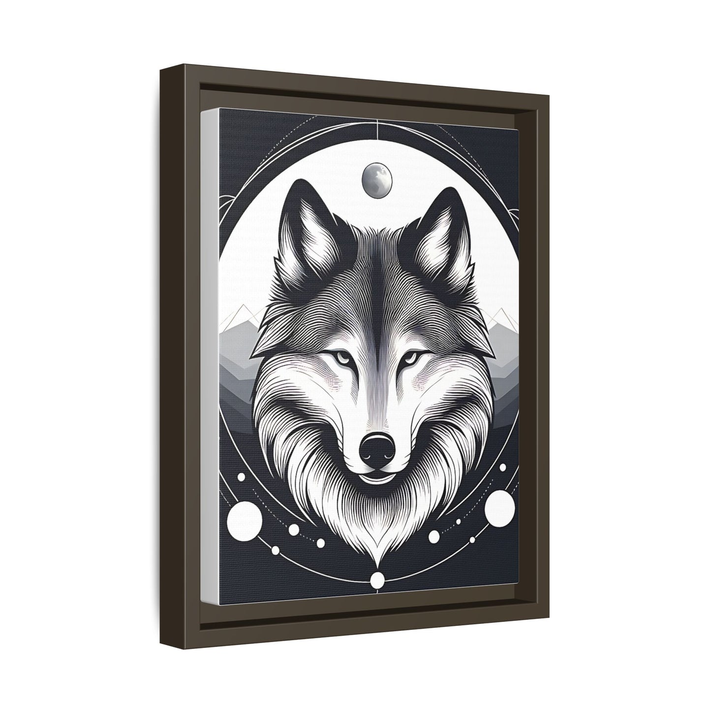Lunar Sentinel - Framed Matte Canvas Print