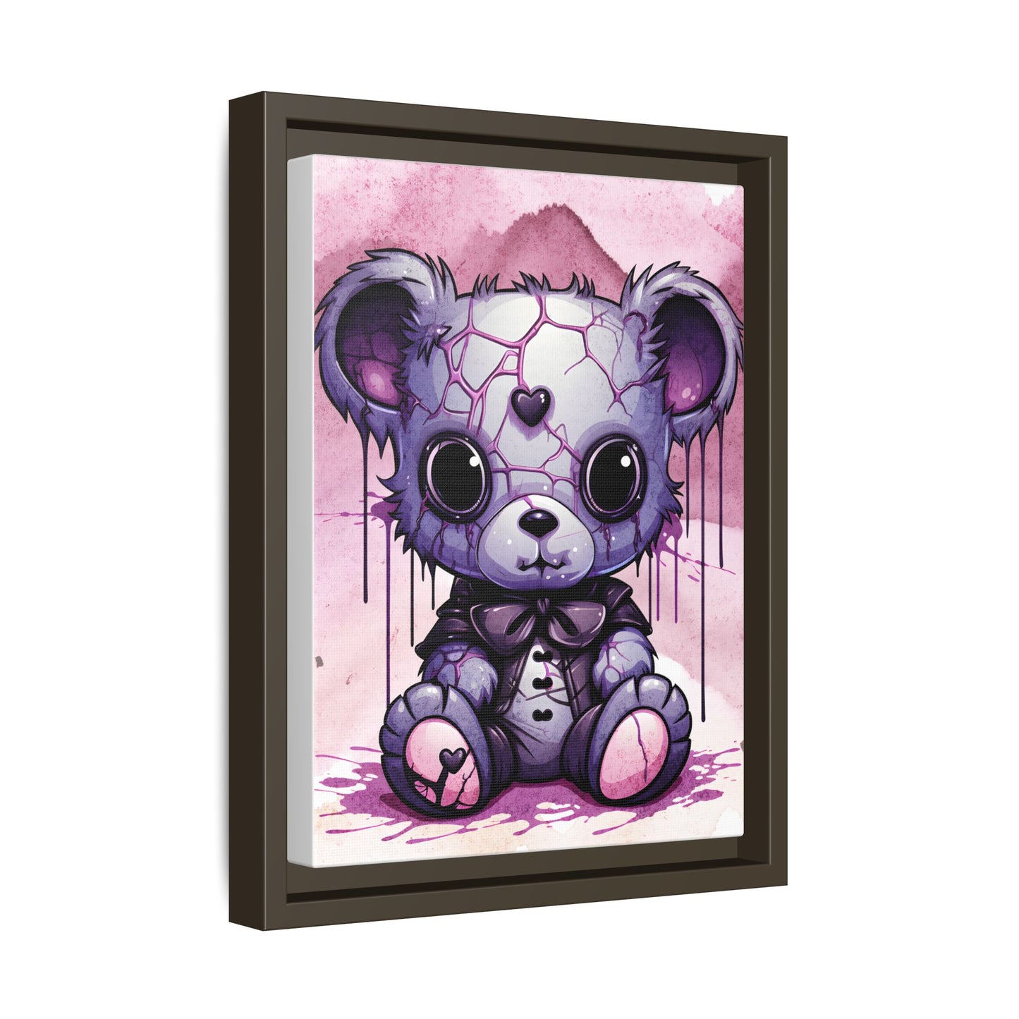 Veiled Innocence Teddy - Framed Matte Canvas Print