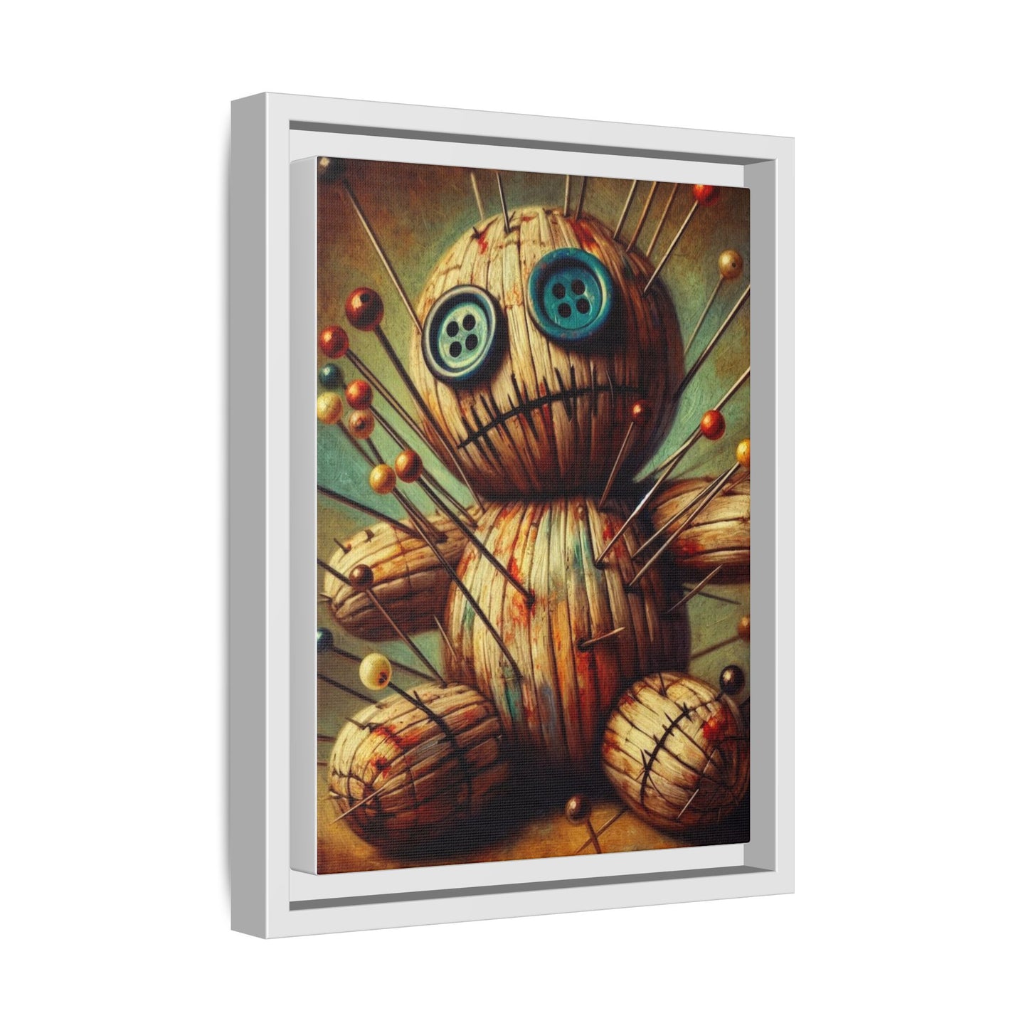 Button-Eyed Voodoo - Framed Matte Canvas Print