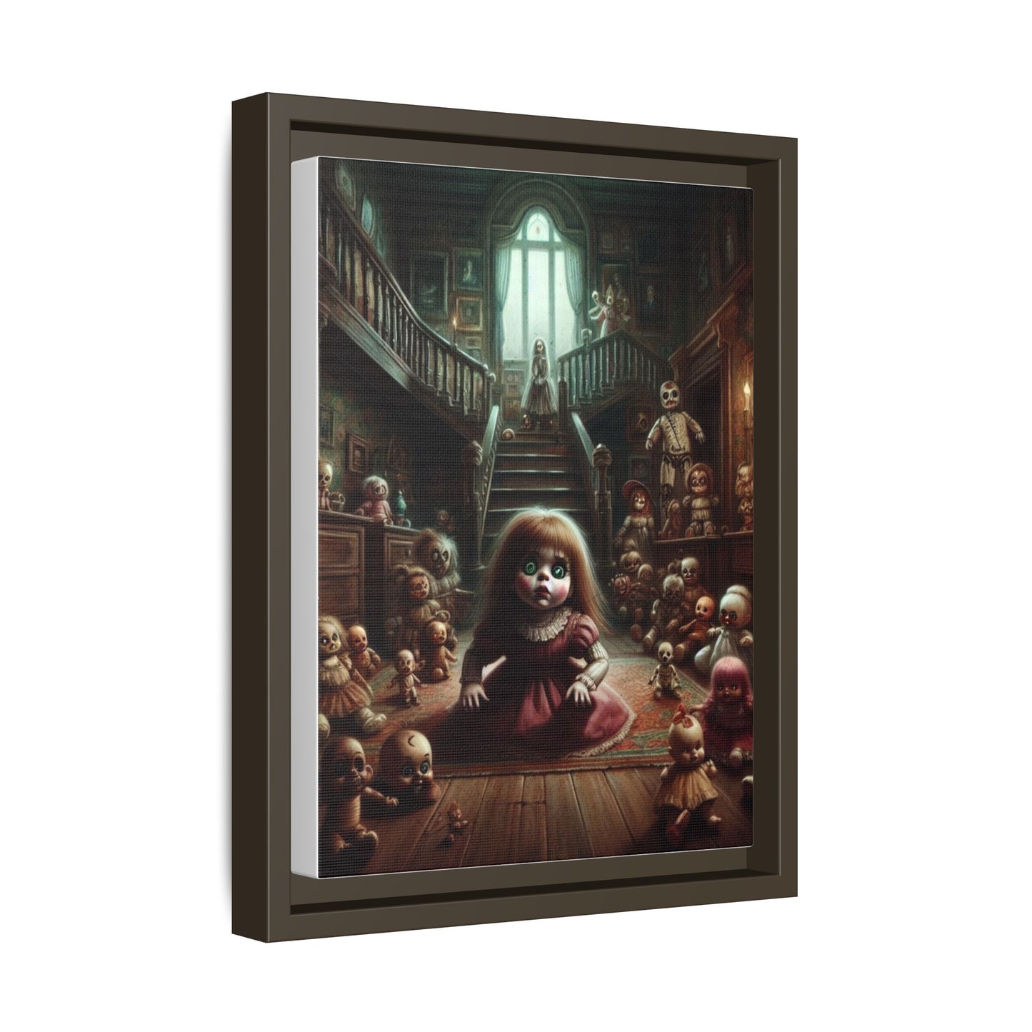 Haunted Playthings - Framed Matte Canvas Print