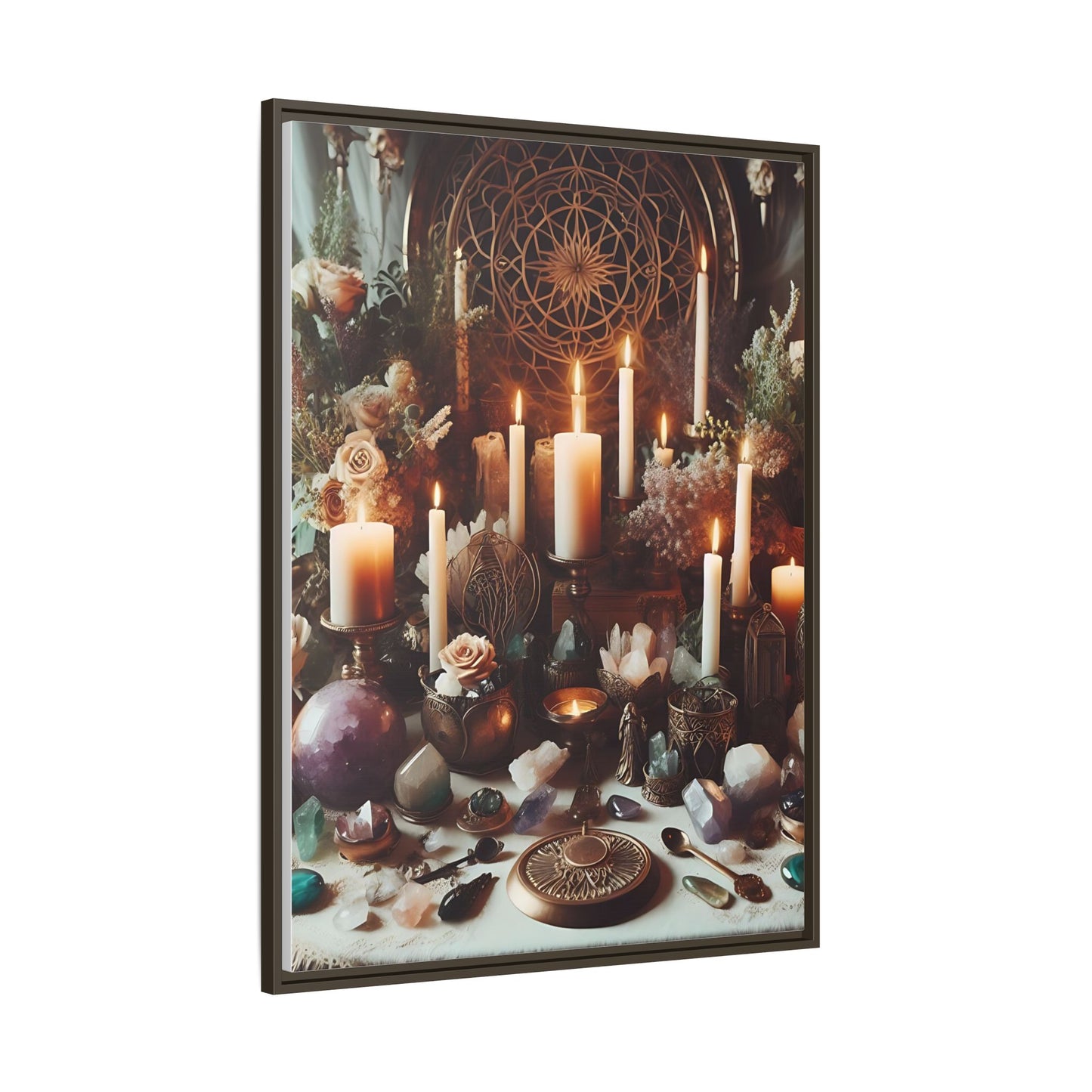 Wiccan Altar - Gothic Framed Matte Canvas Print