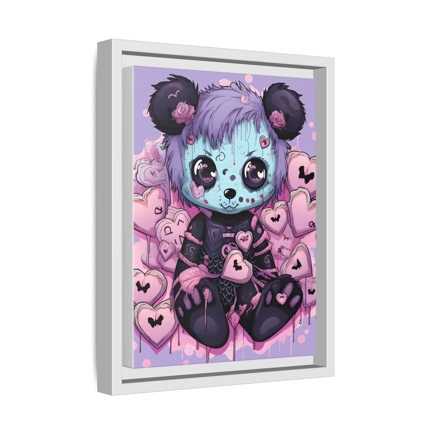 Heartstrings Teddy - Framed Matte Canvas Print