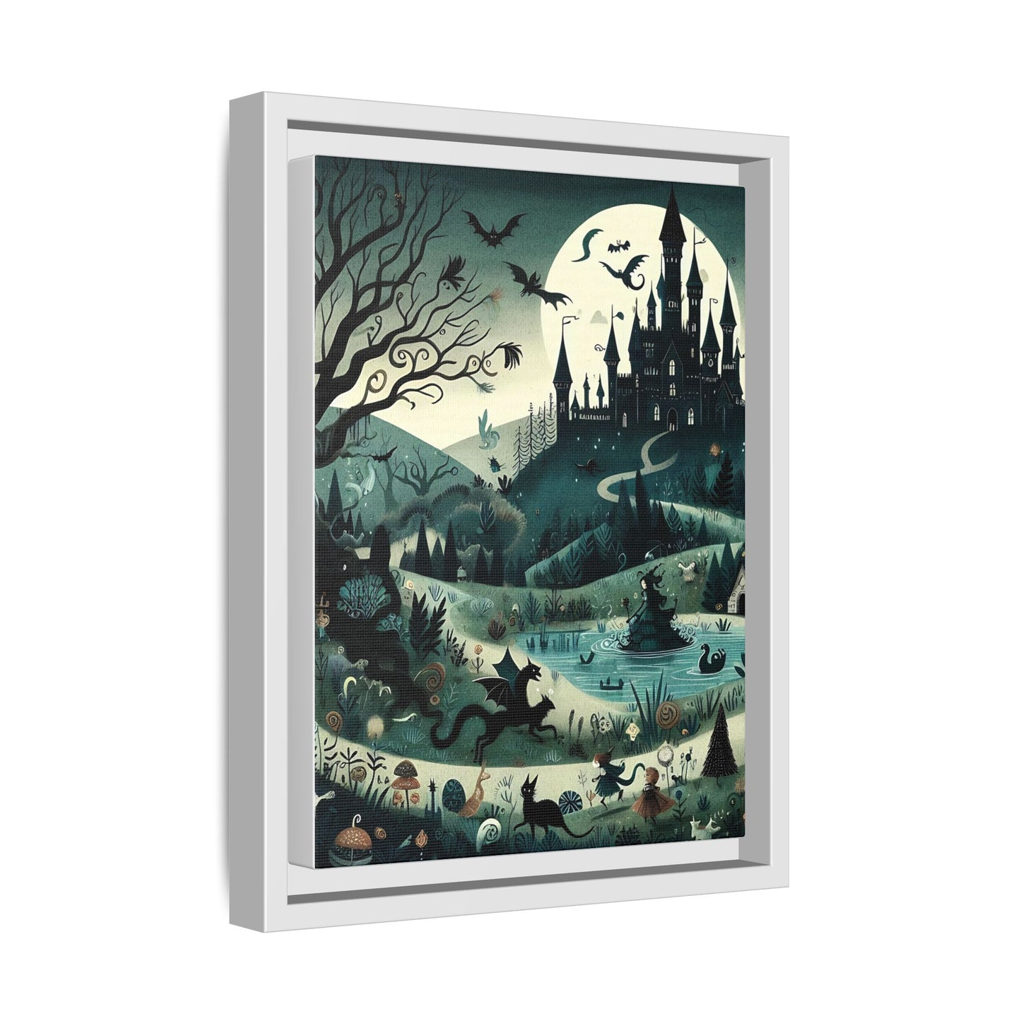 Whimsigoth Fairytale - Framed Matte Canvas Print