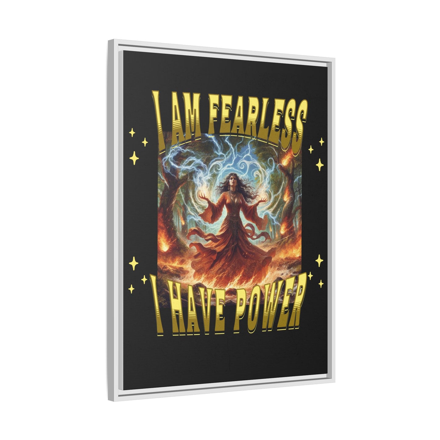 I Am Fearless - Gothic Framed Matte Canvas Print